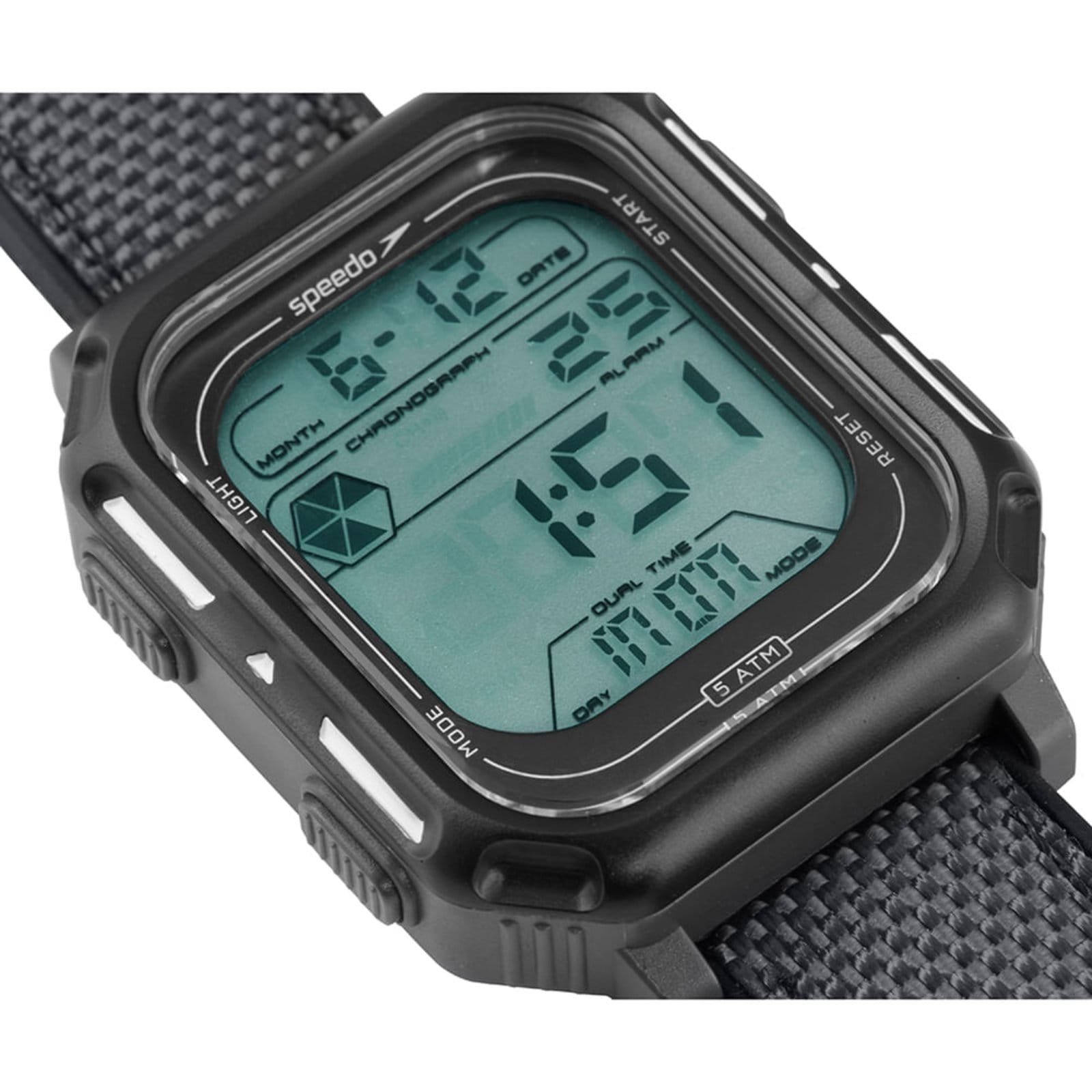 Relógio Masculino Speedo Digital Quadrado Nylon - 2