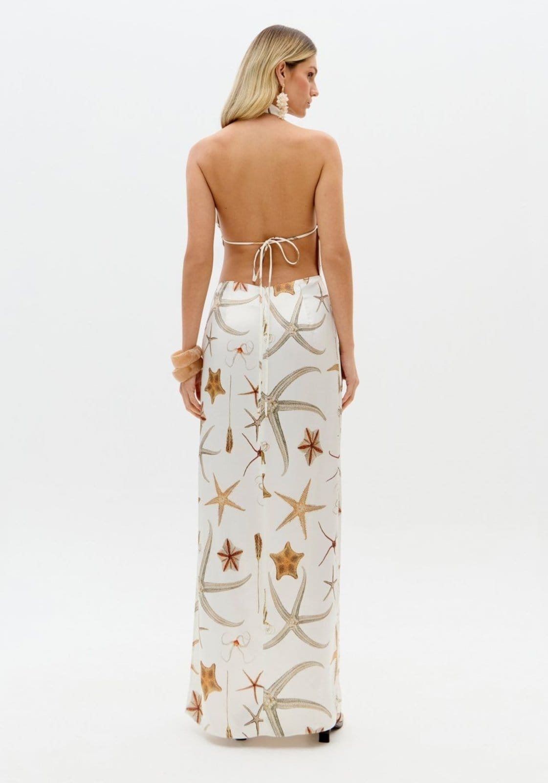 Vista 2 Vestido Super Midi Gola Degagê Lança Perfume branco