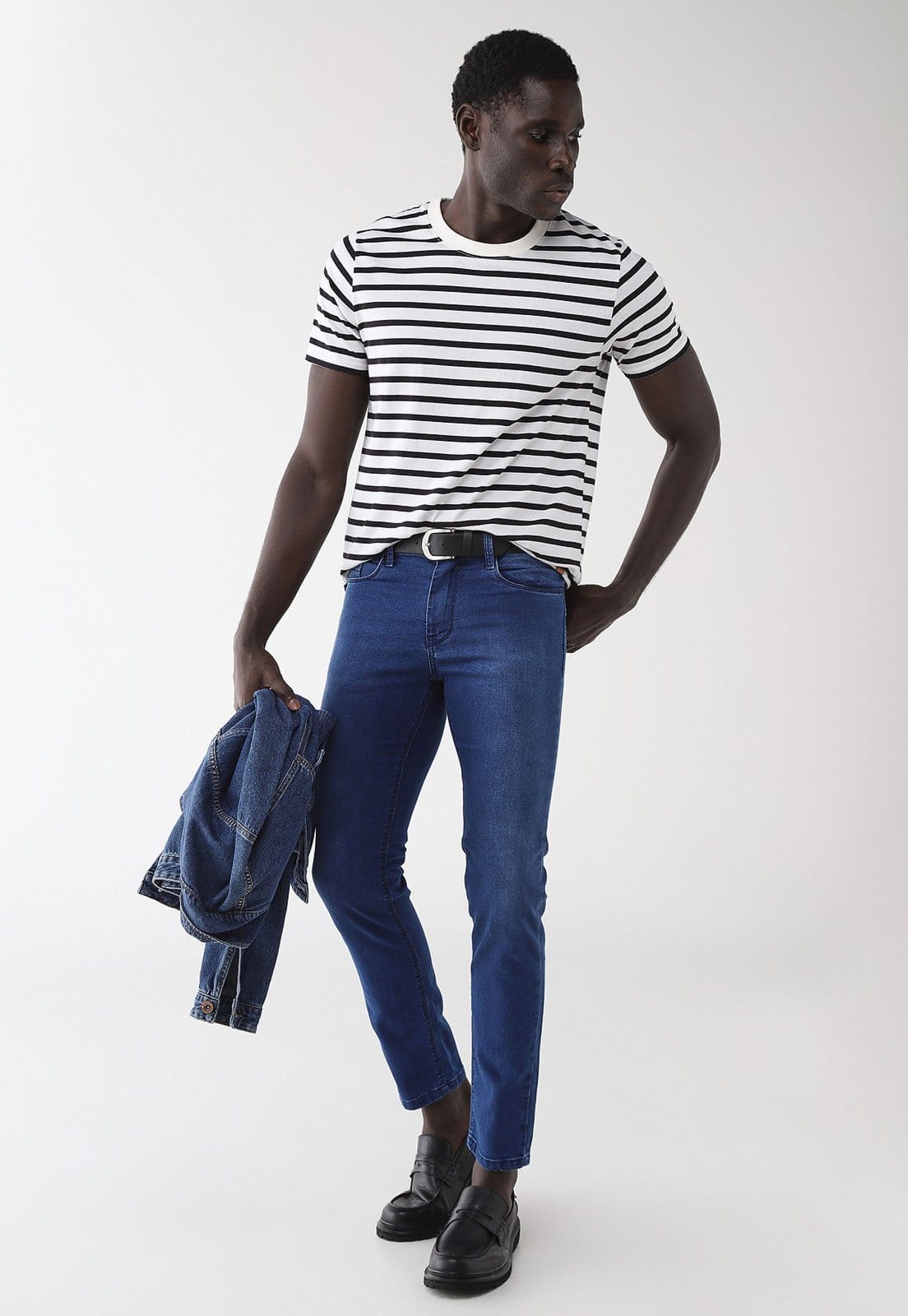 Vista 2 Calça Masculina Sawary Comfort Índigo Sawary azul