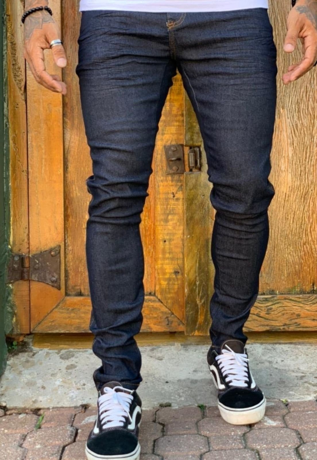 Calça Masculina Básica Escura Alleppo Jeans Versalhes