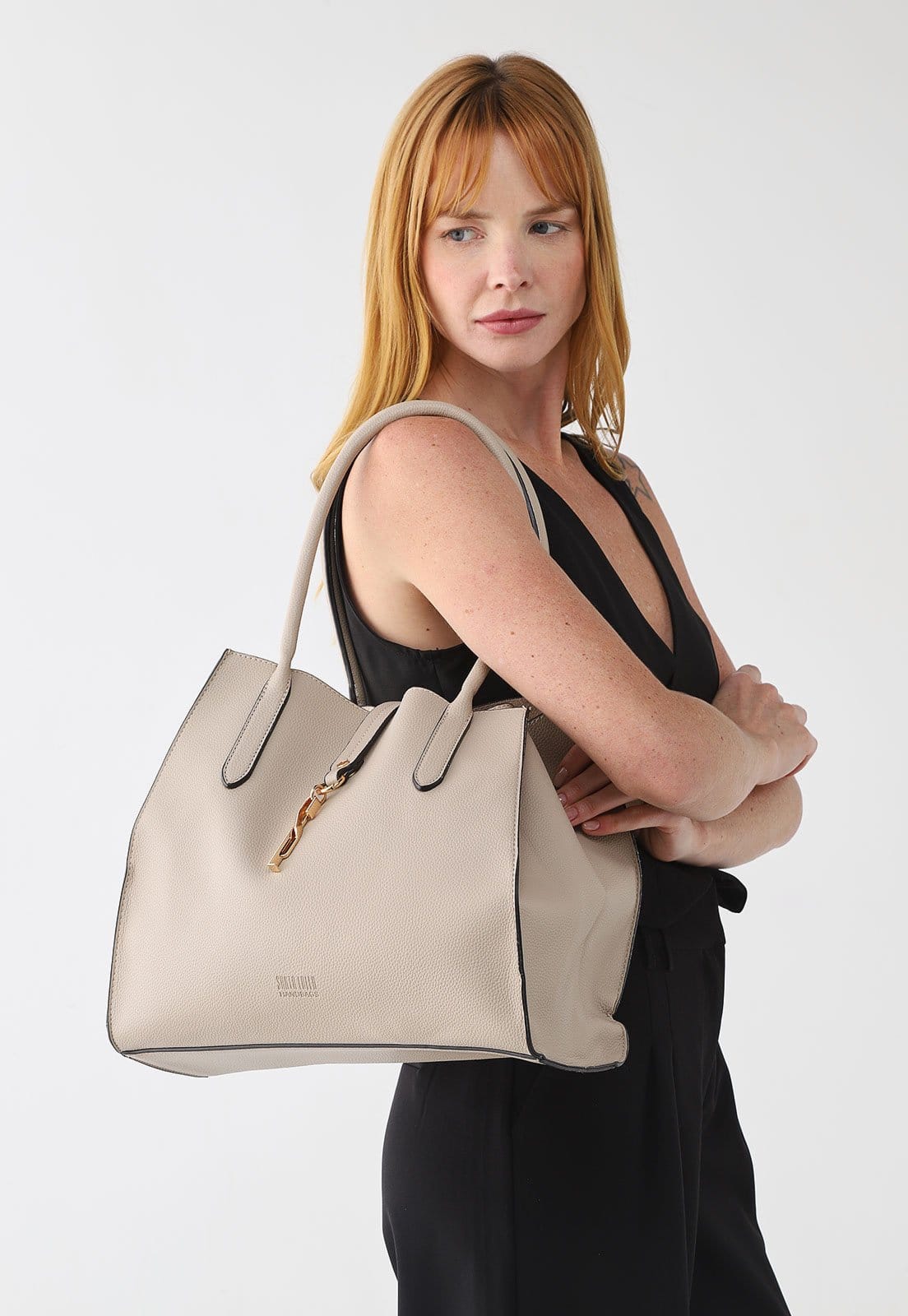 Kit Bolsa e Necessaire Santa Lolla Off-White