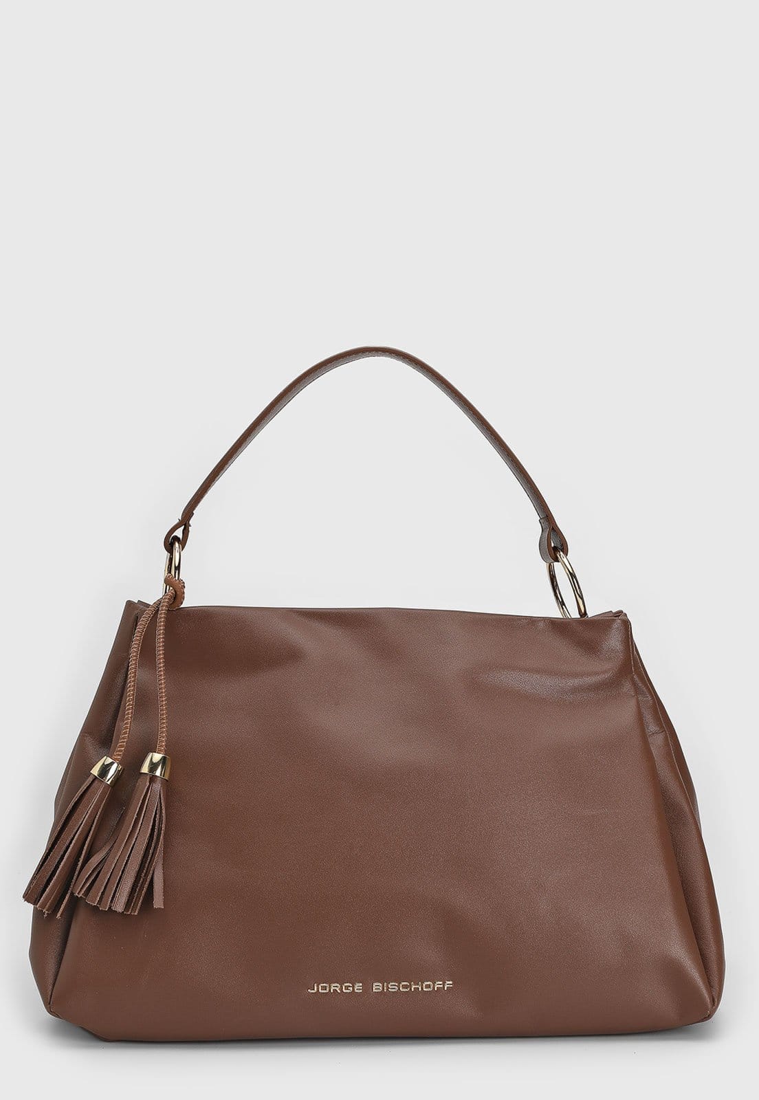 Vista principal Bolsa Tiracolo Feminina Jorge Bischoff Tassel Jorge Bischoff marrom