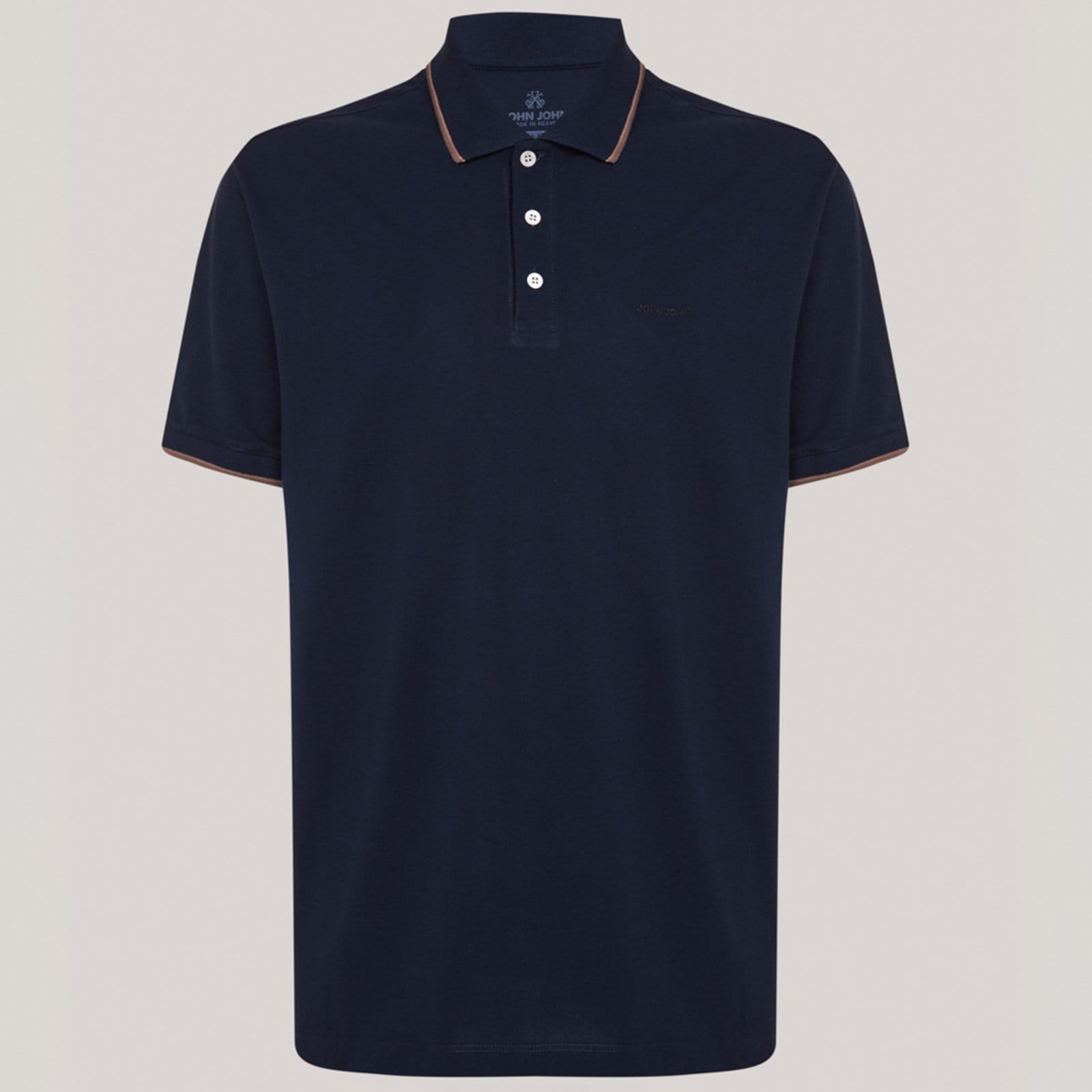 Camisa Polo John John Regular 2 Lines Pr26 Marinho Masculino
