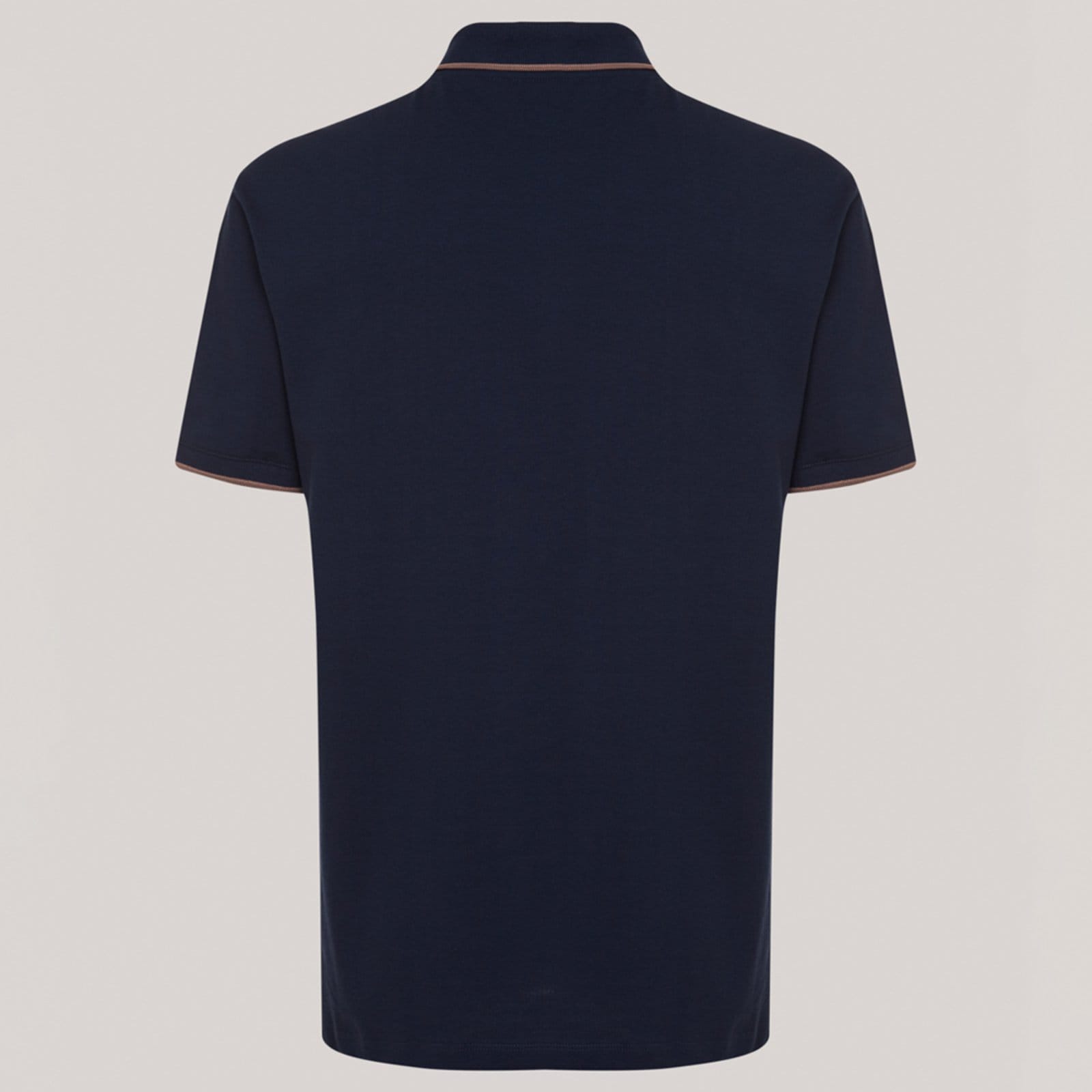 Vista 2 Camisa Polo John John Regular 2 Lines Pr26 Marinho Masculino John John azul marinho