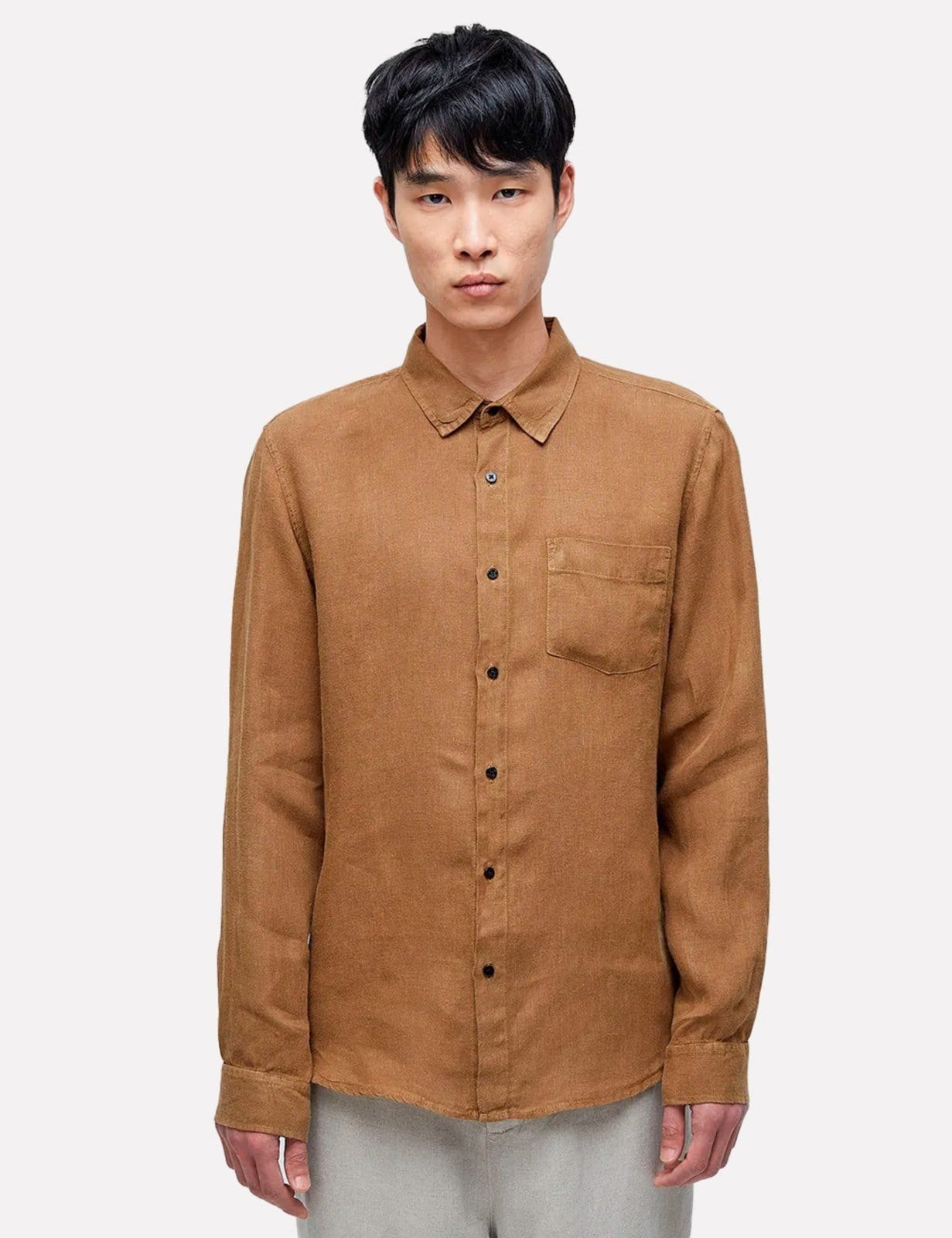 Camisa Osklen Classic Linen ML Casual Cedro