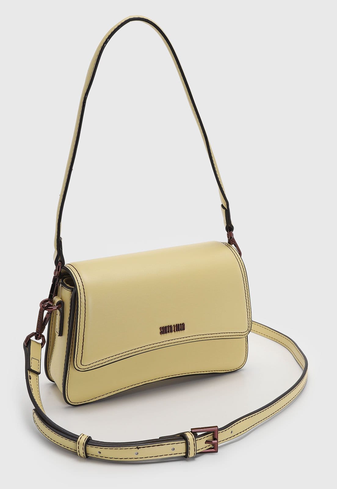 Vista 2 Bolsa Feminina Santa Lolla Alça Ajustável Amarela Santa Lolla amarelo