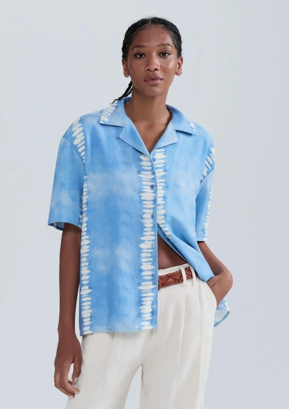 Camisa Feminina Estampada Manga Curta