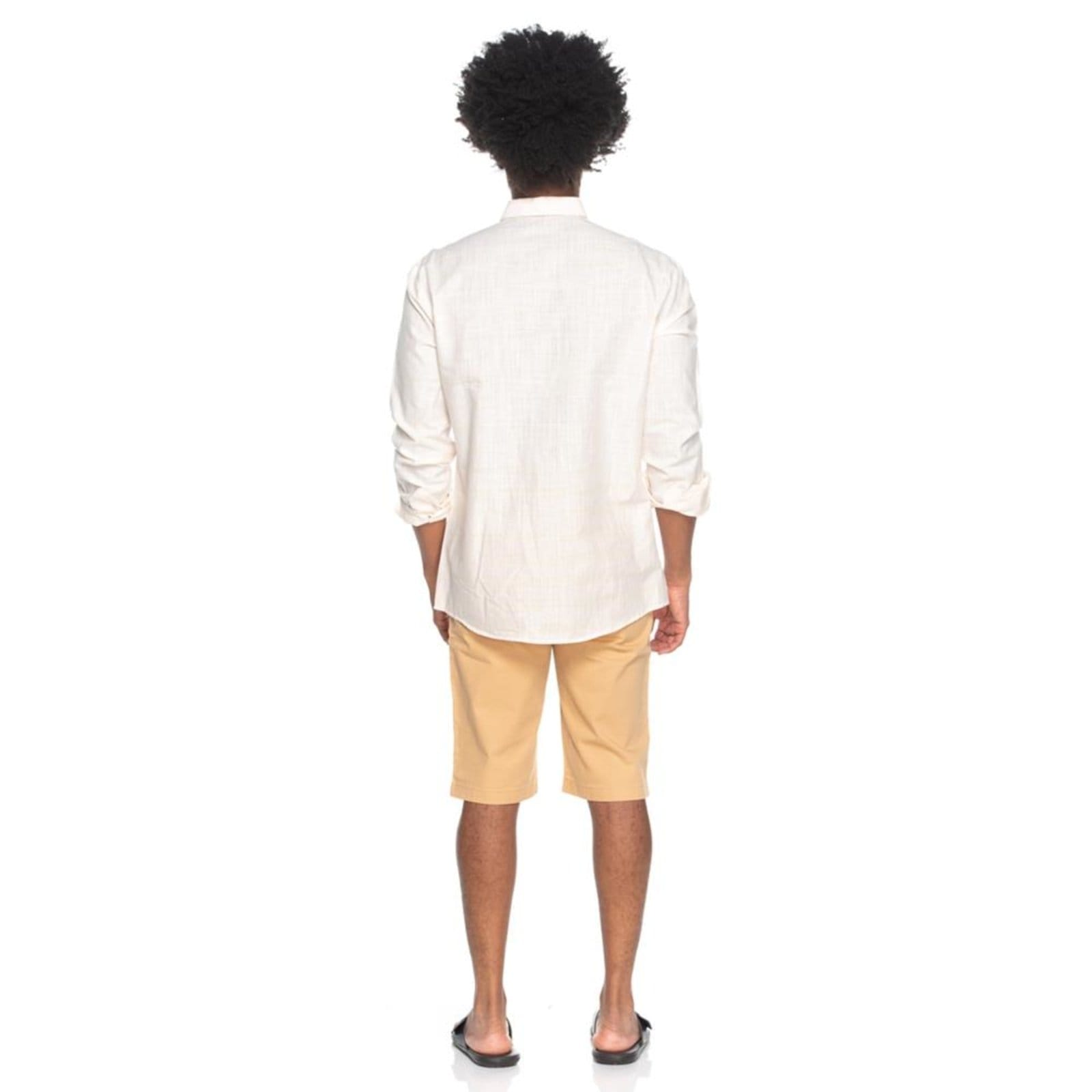 Bata Teodoro ML Masculina Flamé Algodão Listrada Casual - 2