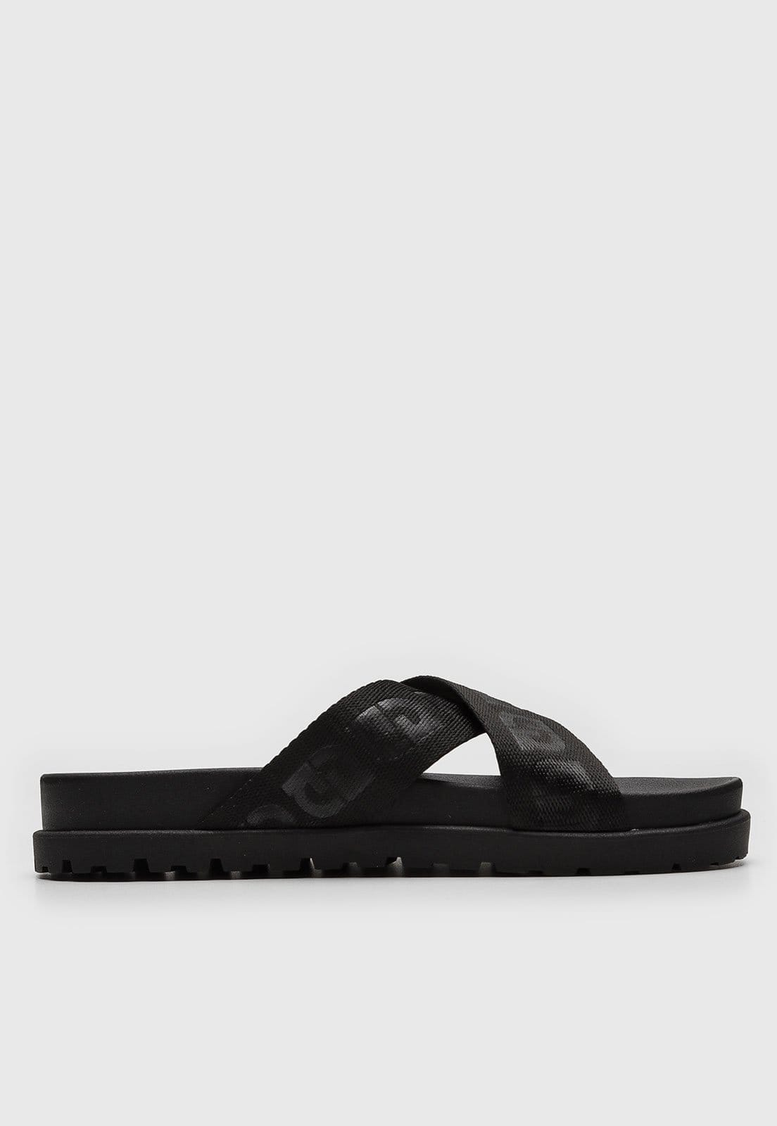 Vista 2 Sandália Papete Degalls Tira Logo Preta Degalls preto