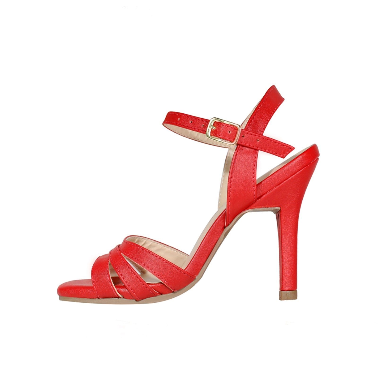 Vista 2 Sandália Salto Alto Fino 12 cm Luiza Sobreira Vermelha Mod. 2253 Luiza Sobreira vermelho