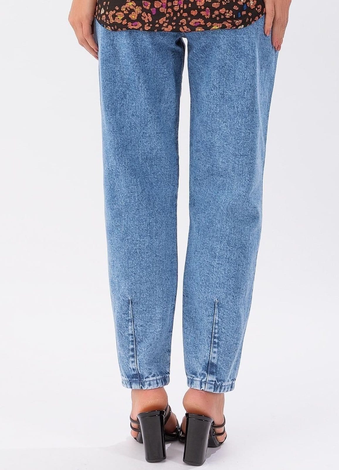 Vista 2 Calça Em Jeans Claro Quintess azul