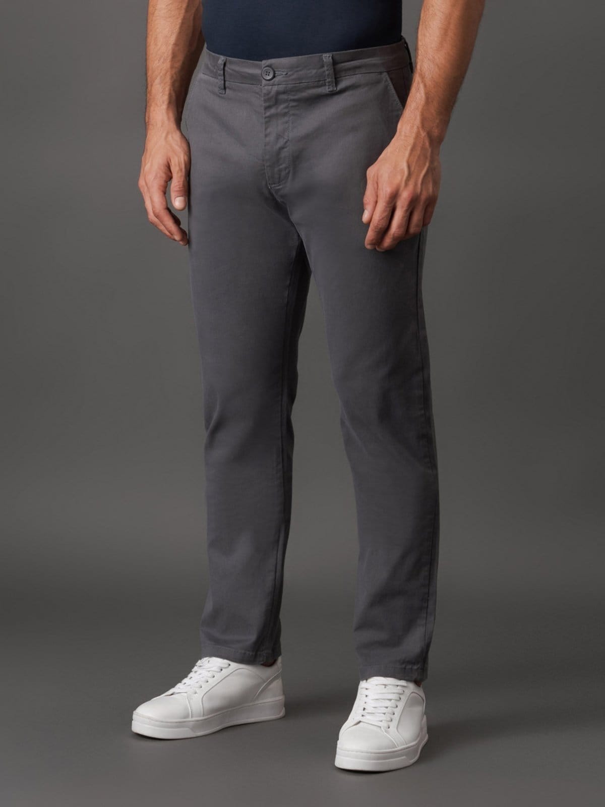 Calça Chino Skinny - Chumbo