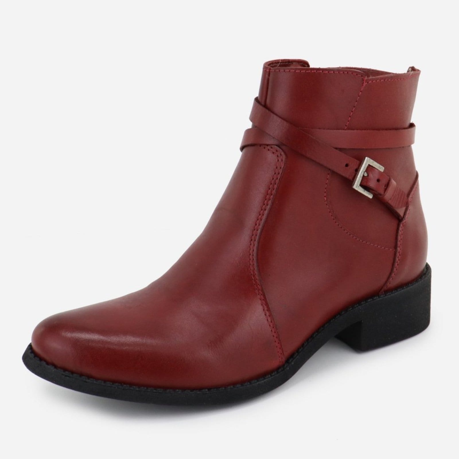 Bota Cano Curto Casual Maria Paula Botinha Morango