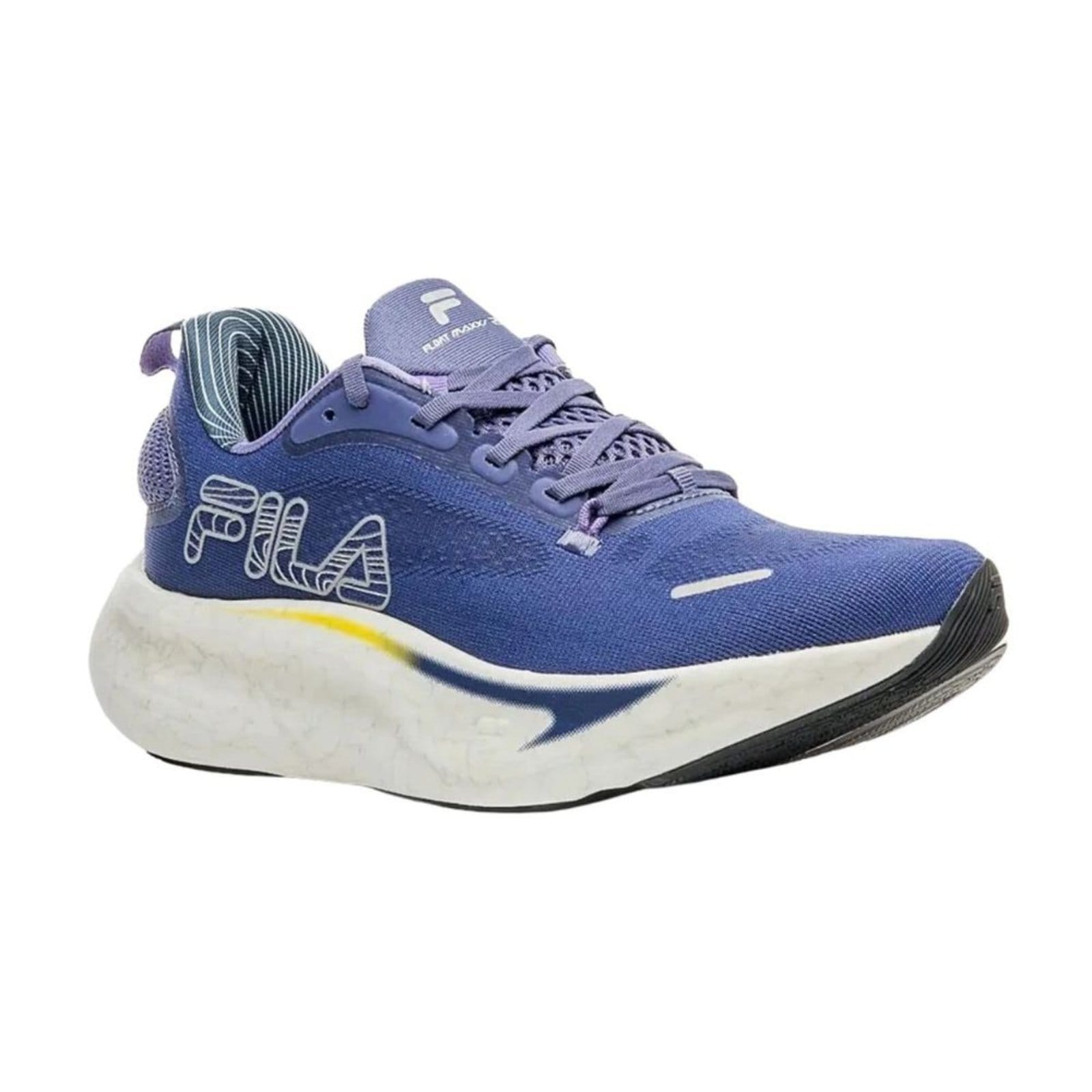 Vista 2 Tênis Running Feminino Fila Float Maxxi 2 Azul Fila roxo azul