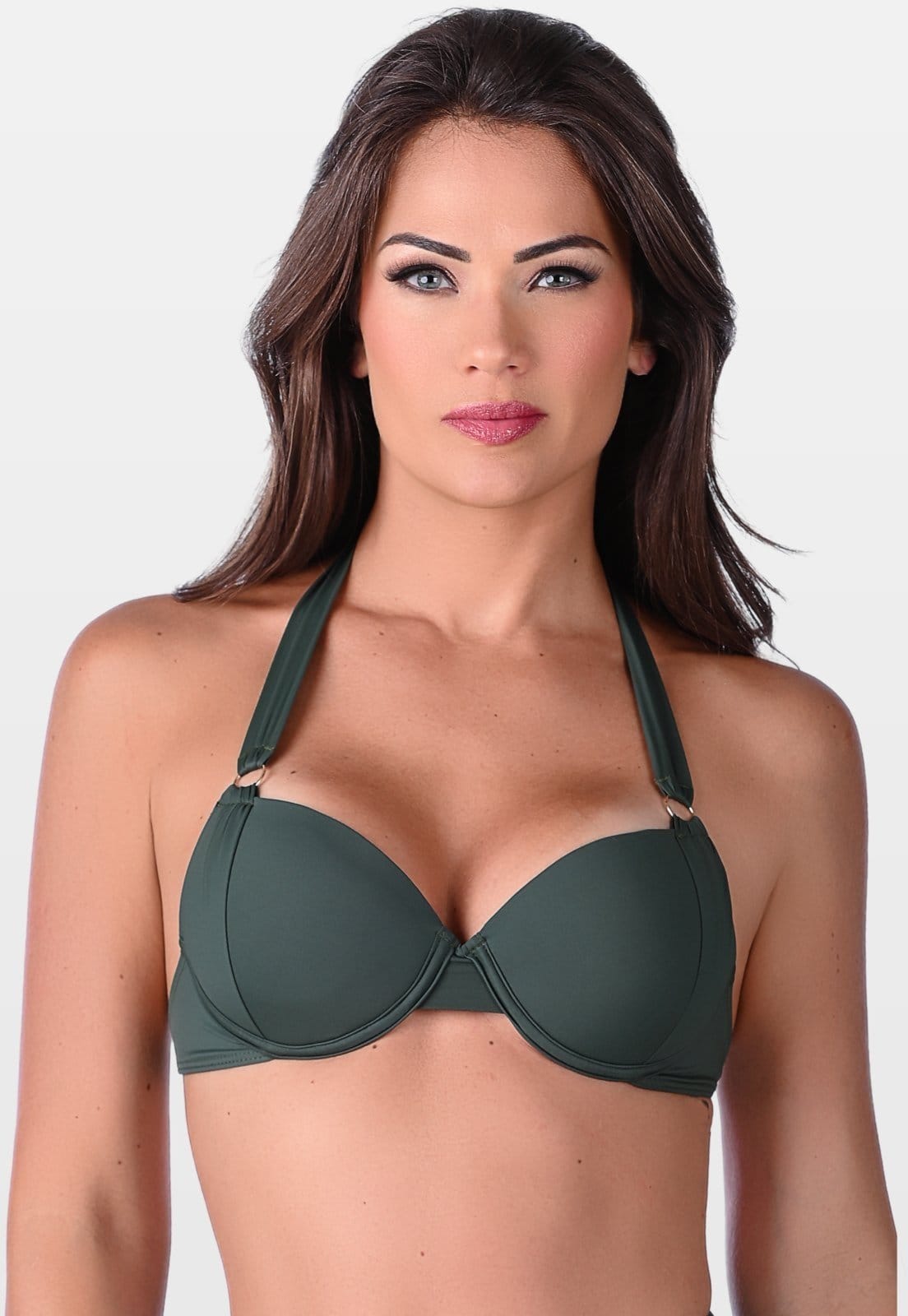 Top Summer Soul Com Bojo Alças Largas e Amarração Escuro