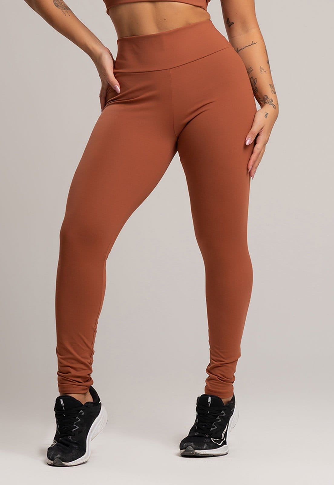 Calça MVB Modas Legging Cintura Alta Poliamida Mousse