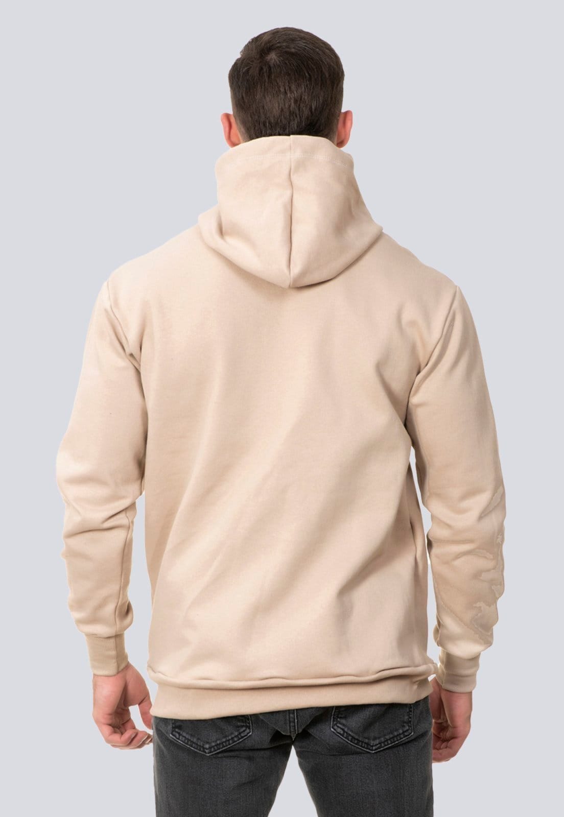 Vista 2 Moletom Masculino Blusa de Frio Flanelado NYC New York Lucas Lunny bege