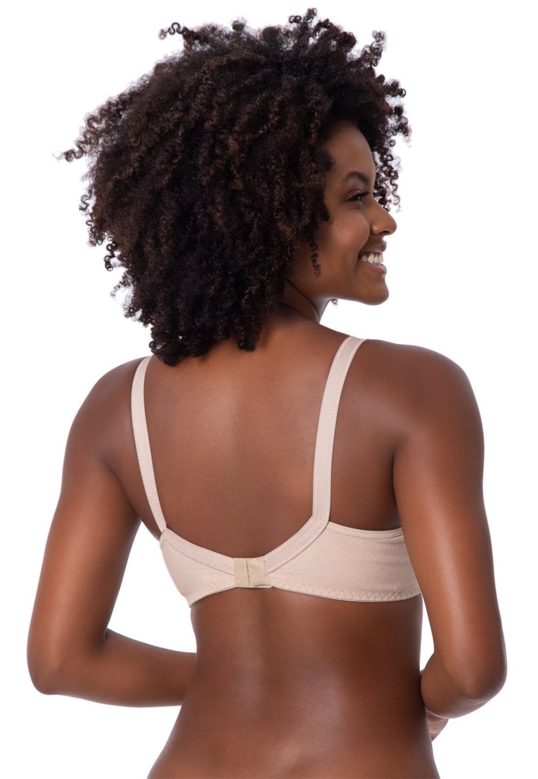 Vista 2 Sutiã de Amamentação Gabi Lingerie Cotton Sem Bojo Gestante Gabi Lingerie bege