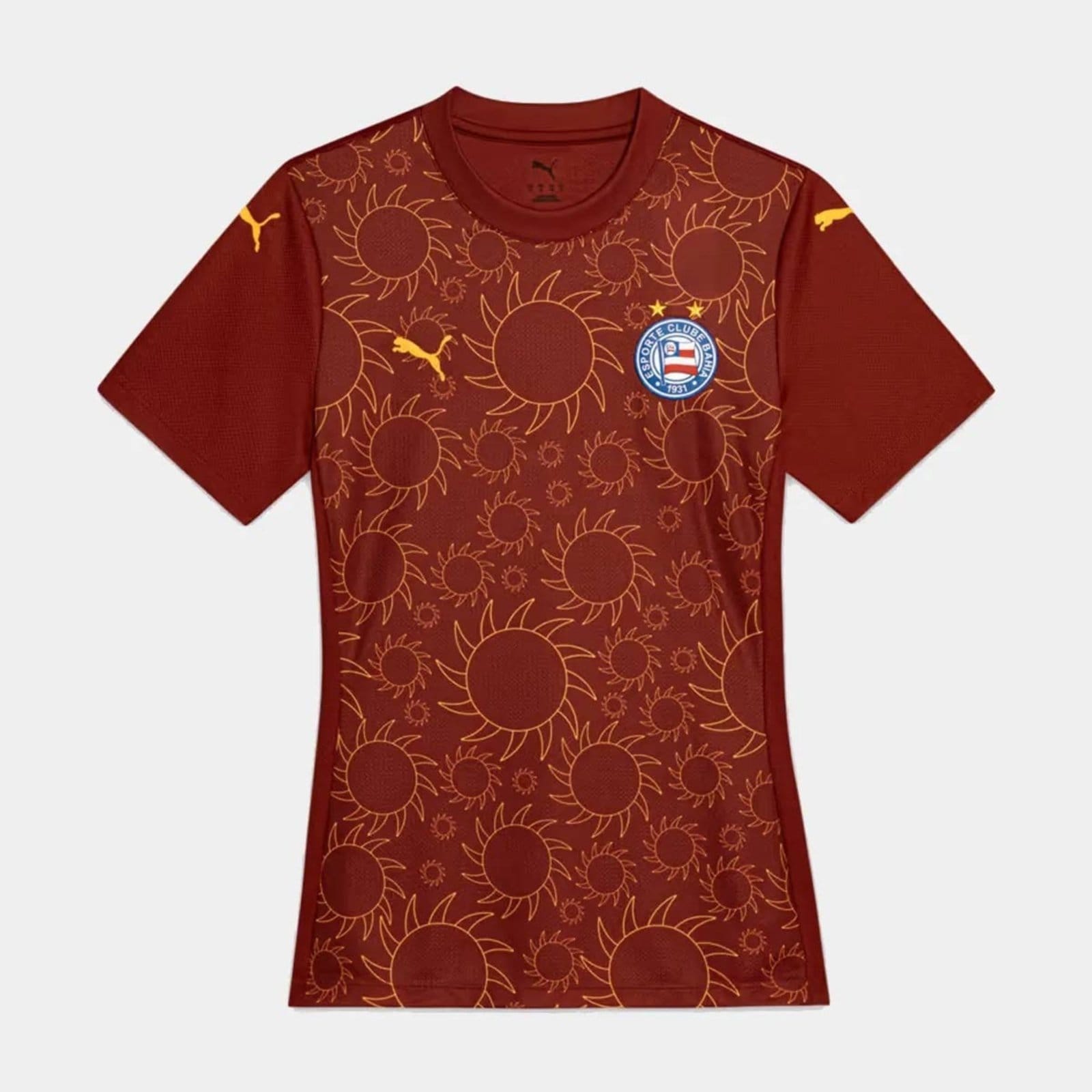 Vista 2 Camisa Puma Bahia III 2025 Feminina 8 Cauly Puma vermelho