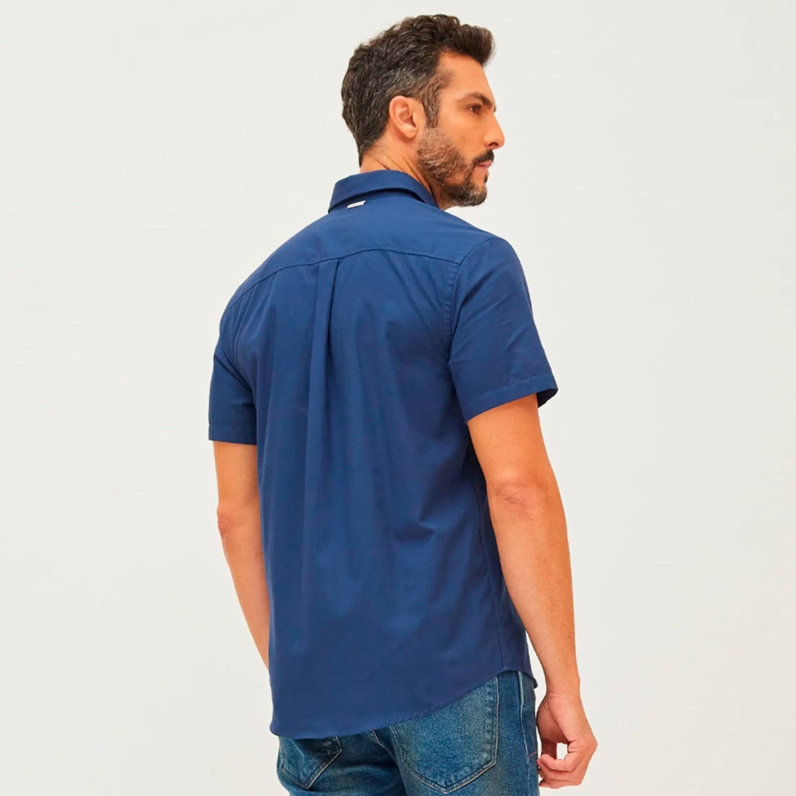 Vista 2 Camisa Colcci Relax Pr26 Marinho Masculino Colcci azul marinho