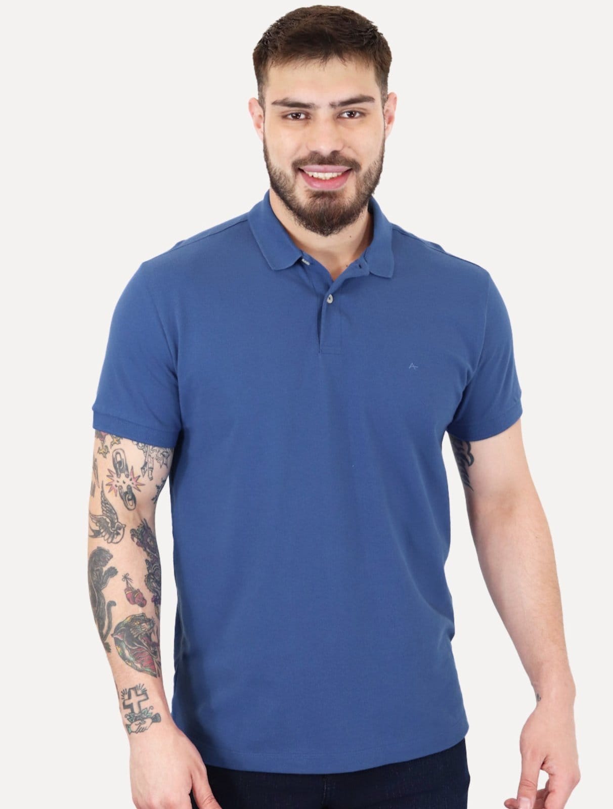 Polo Aramis Masculina Basic Piquet Mono Royal
