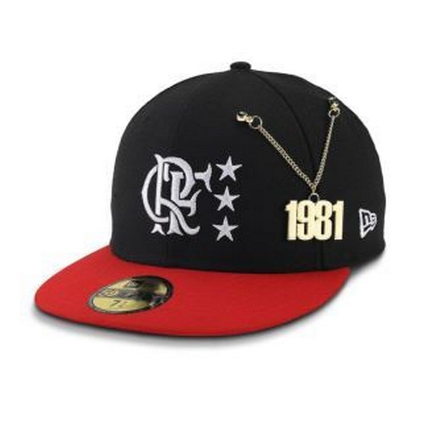 Boné New Era 59FIFTY Flamengo 1981 Black CRF Futebol Preto