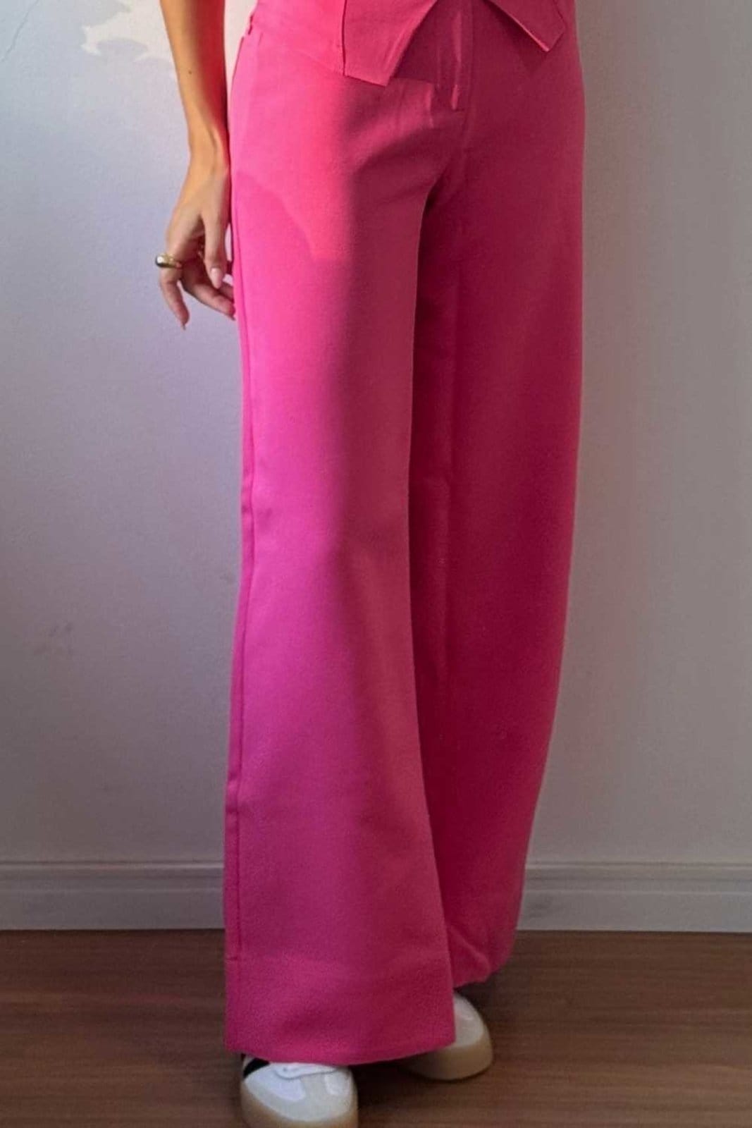 Calça Vanibele Pantalona Chiclete