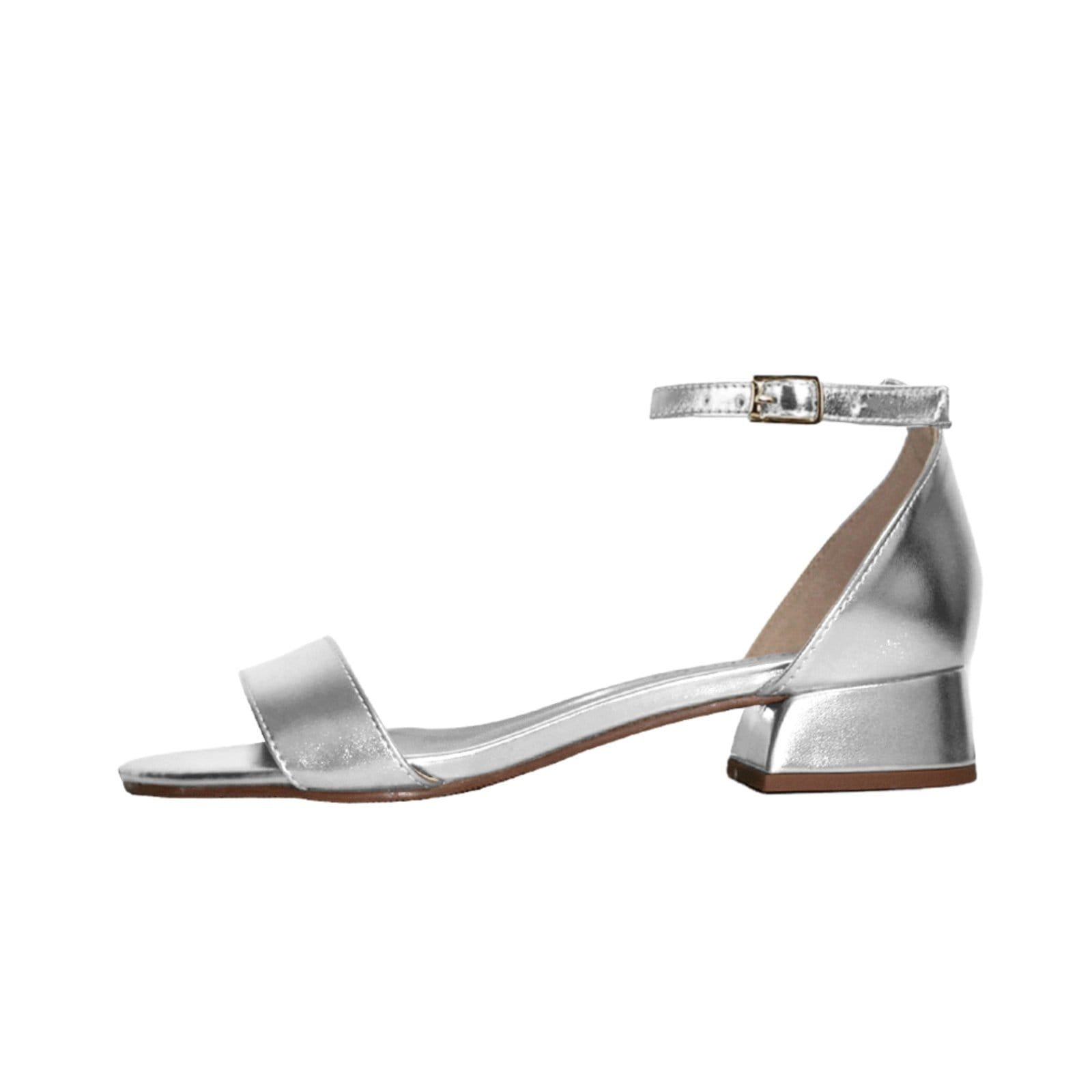 Vista 2 Sandália Salto Baixo Grosso 3cm Luiza Sobreira Mod. 2198 Luiza Sobreira prata