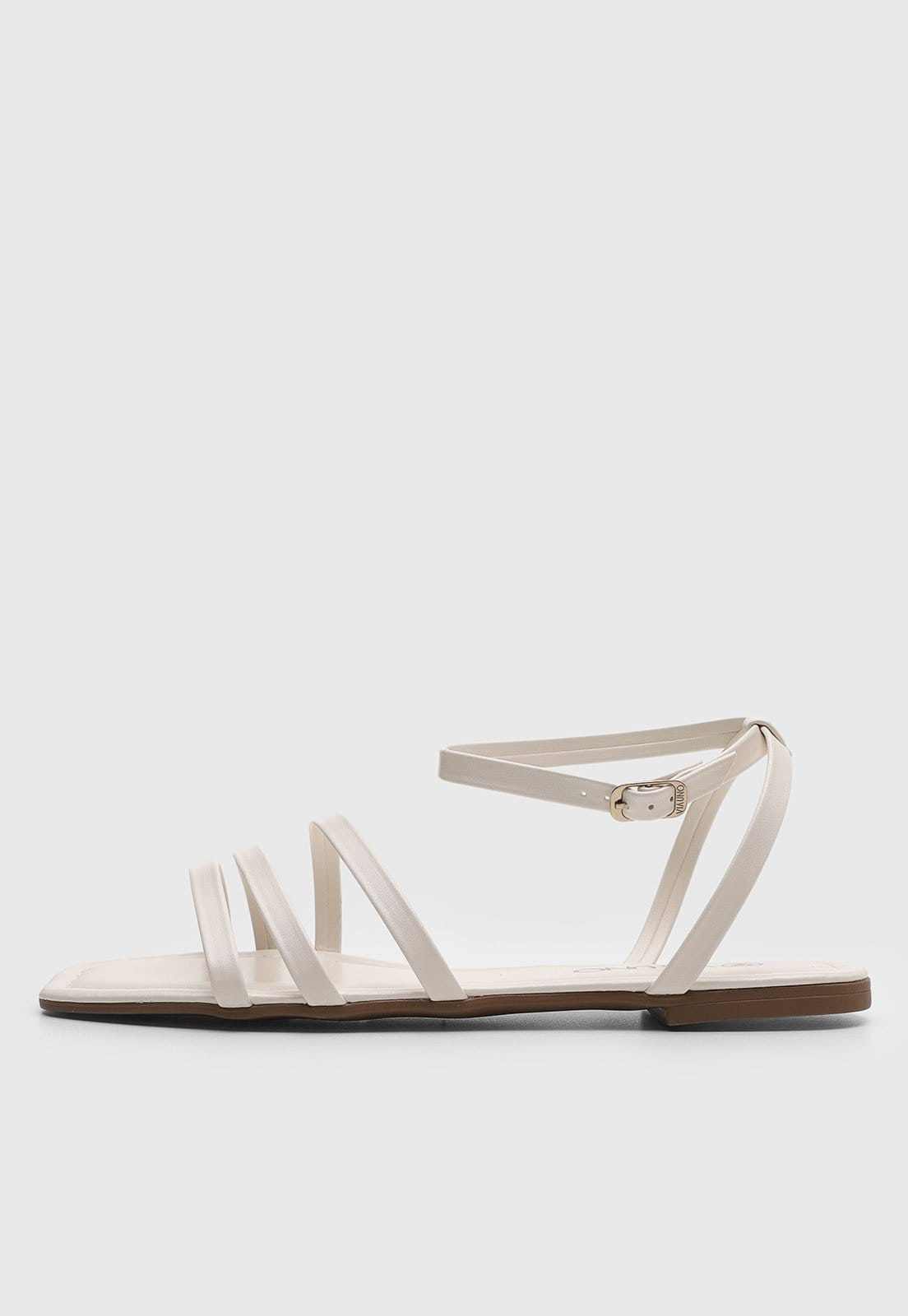 Rasteira Feminina Via Uno Bico Quadrado Off-White