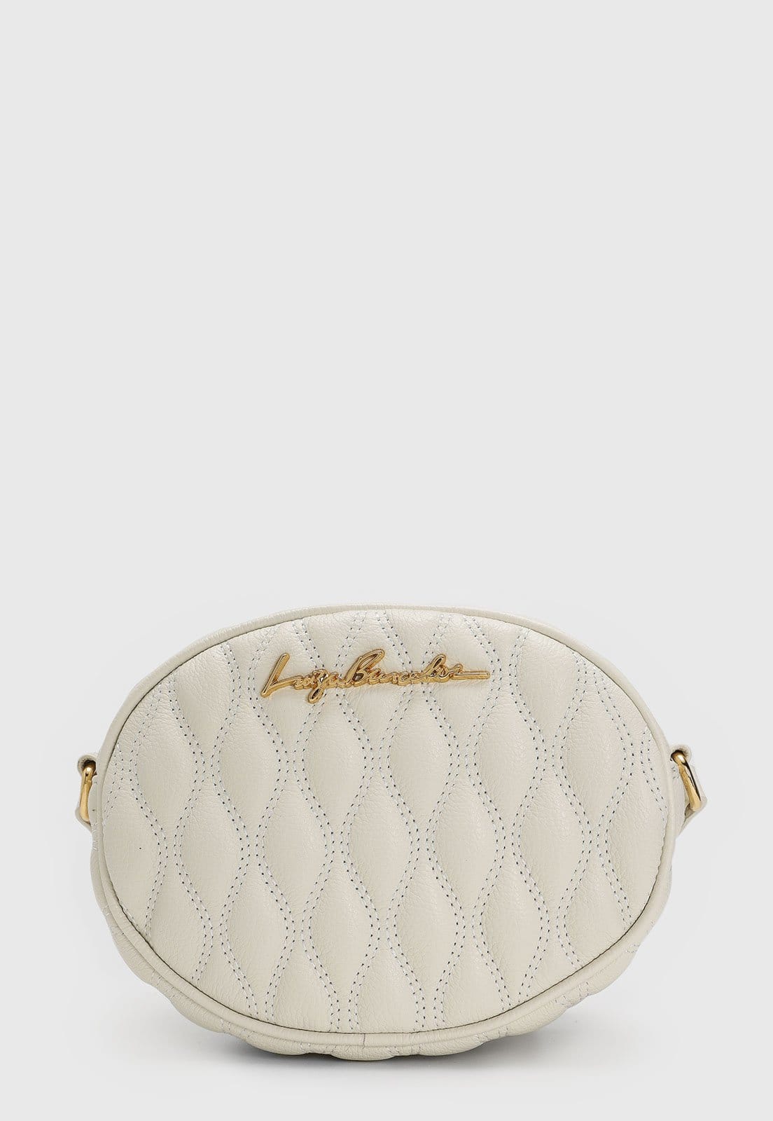 Vista principal Bolsa Transversal Luiza Barcelos Alça Ajustável Off-White Luiza Barcelos off-white white