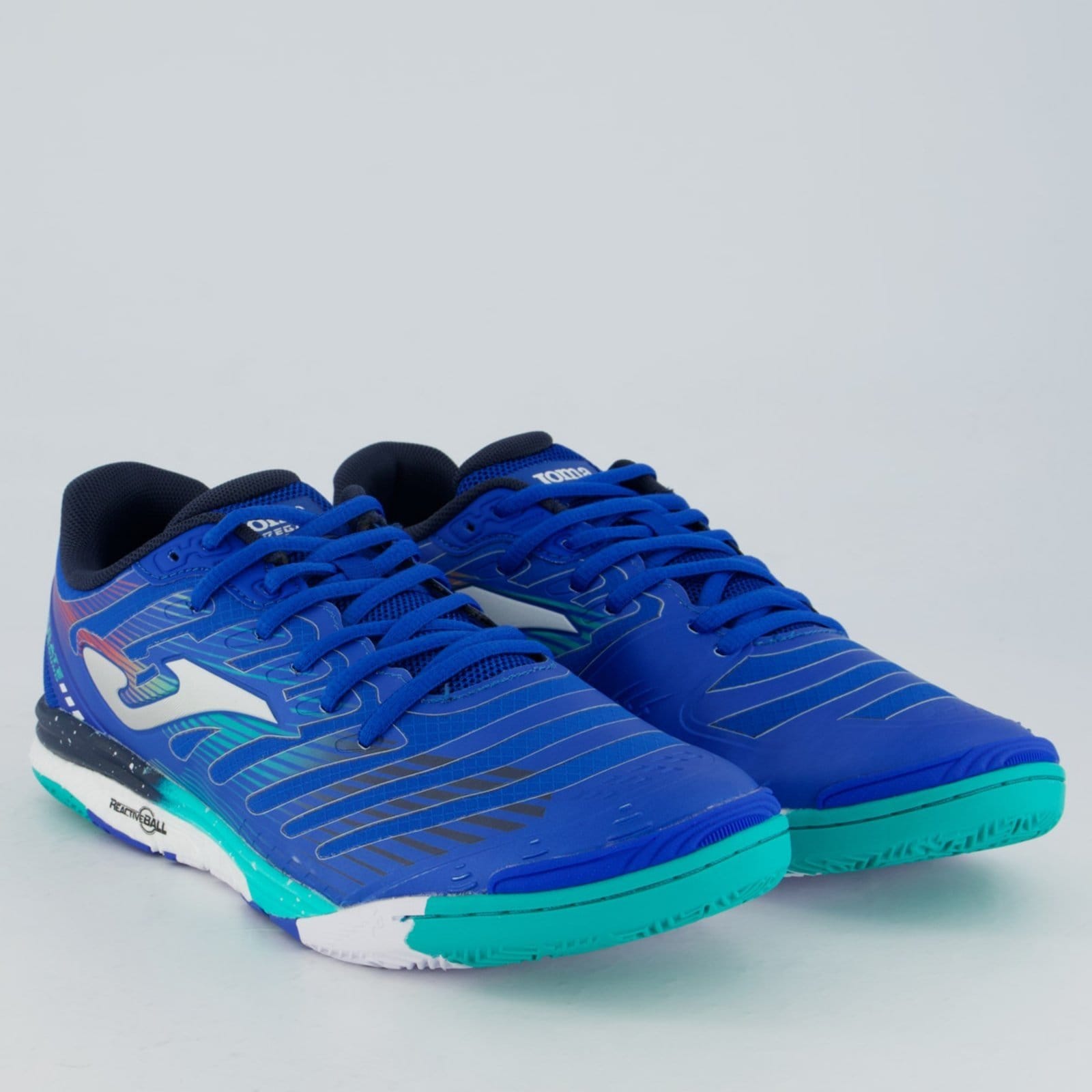 Vista 2 Chuteira Joma Regate Rebound Futsal Azul Joma azul marinho