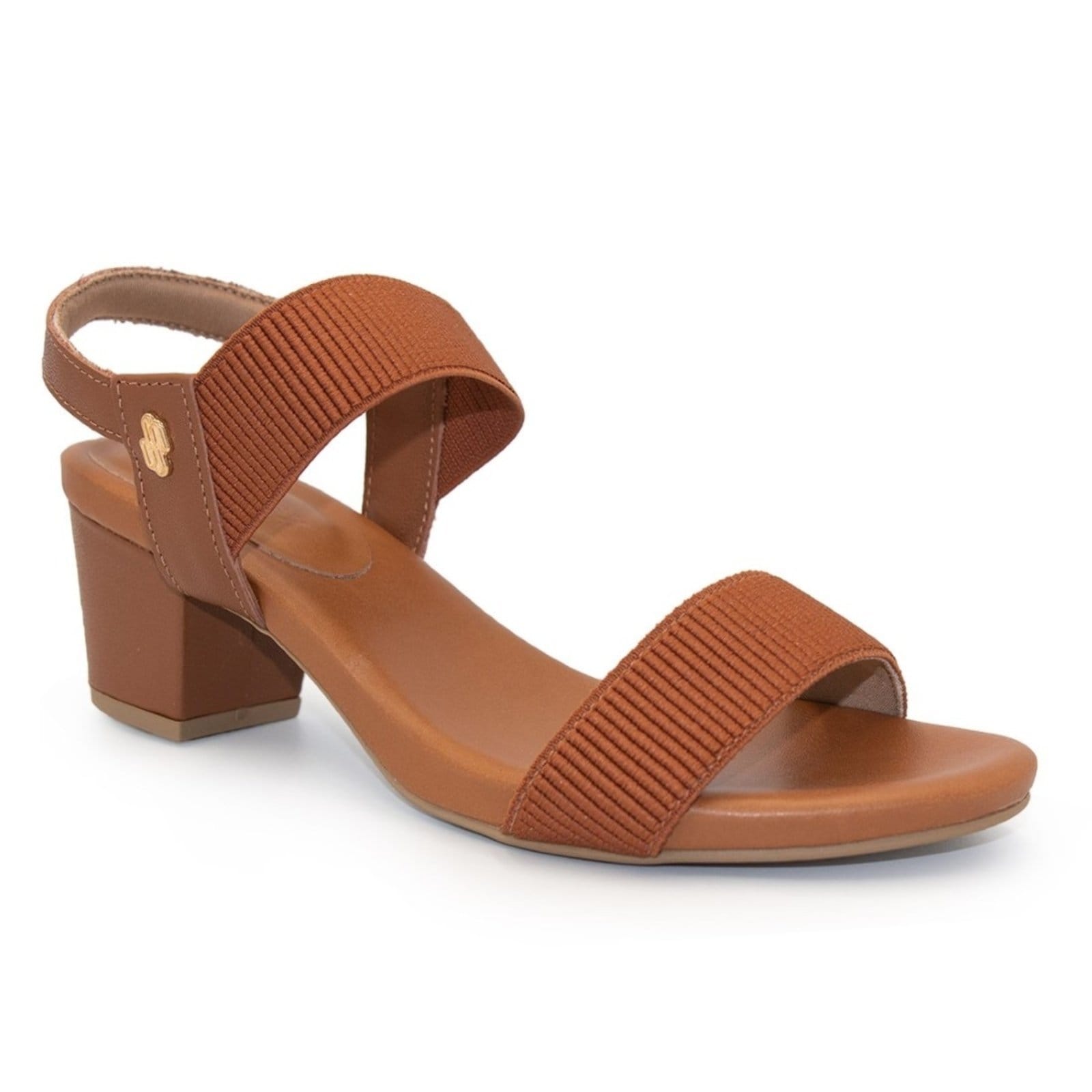 Vista 2 Sandália Usaflex Feminina Elástico Salto Bloco Y8204 Usaflex preto