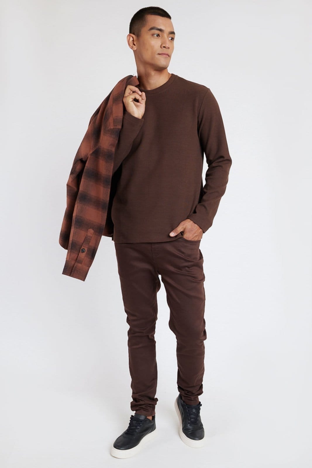 Vista 2 Calca Aramis Color Five Pockets Skinny Power Cafe - 38 Aramis café