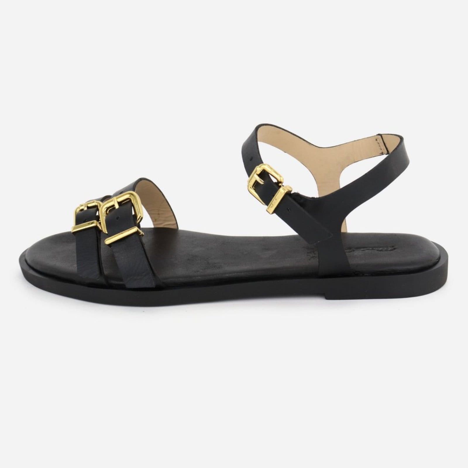 Rasteira Fivela Rasteirinha Maria Paula Couro