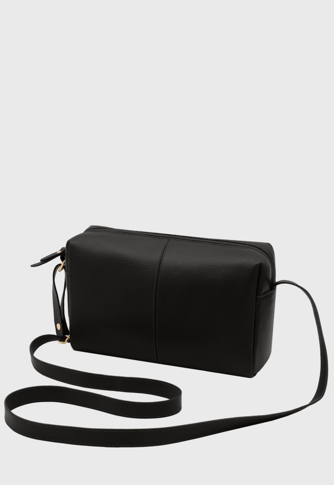 Bolsa Transversal Couro Mariart Capim Preta