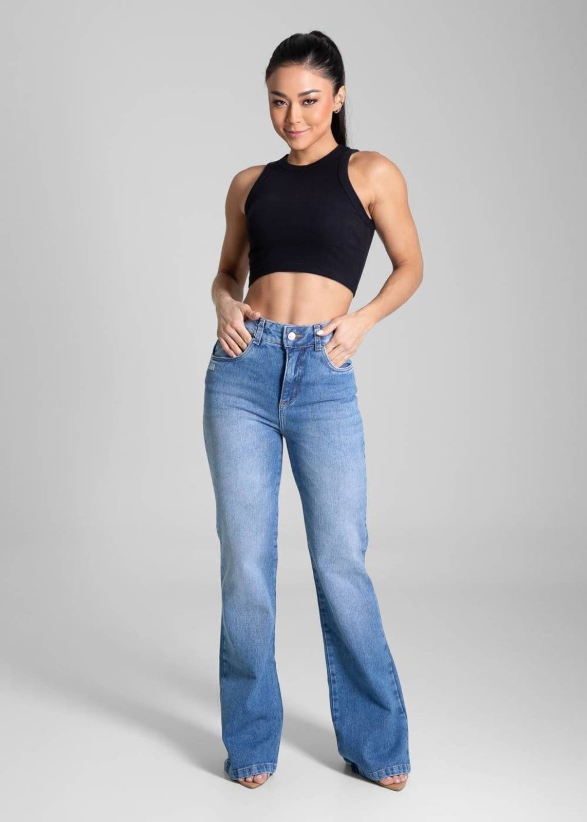 Vista 2 Calça Jeans Sawary Boot Cut - 281316 Sawary azul