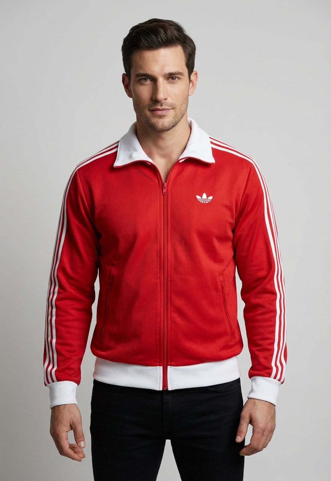 Jaqueta Masculina adidas Originals Classic TT Vermelha