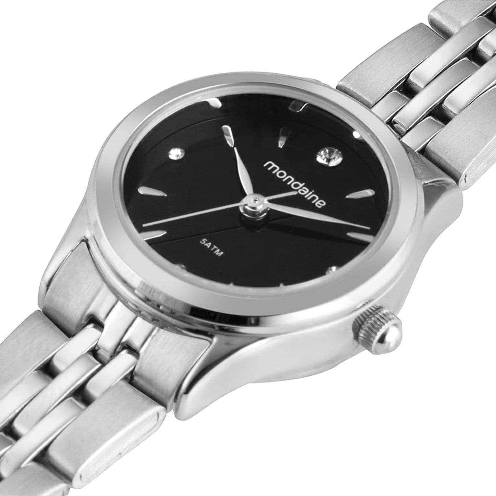 Vista 2 Relógio Feminino Mondaine Aço Caixa Pequena Mondaine prata