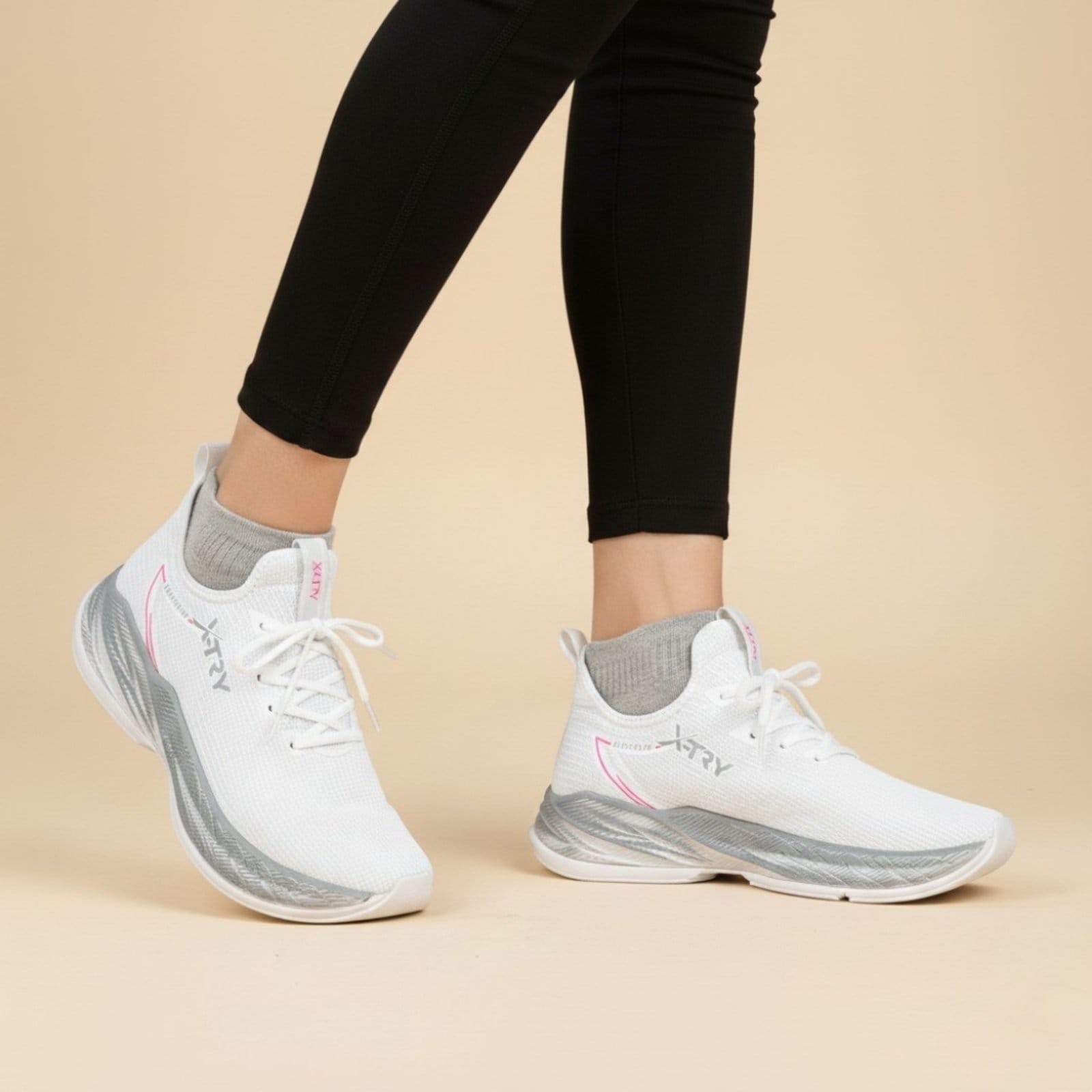 Vista 2 Tênis Feminino Esportivo Running Calce Fácil Treino + Relógio Sapatofran branco