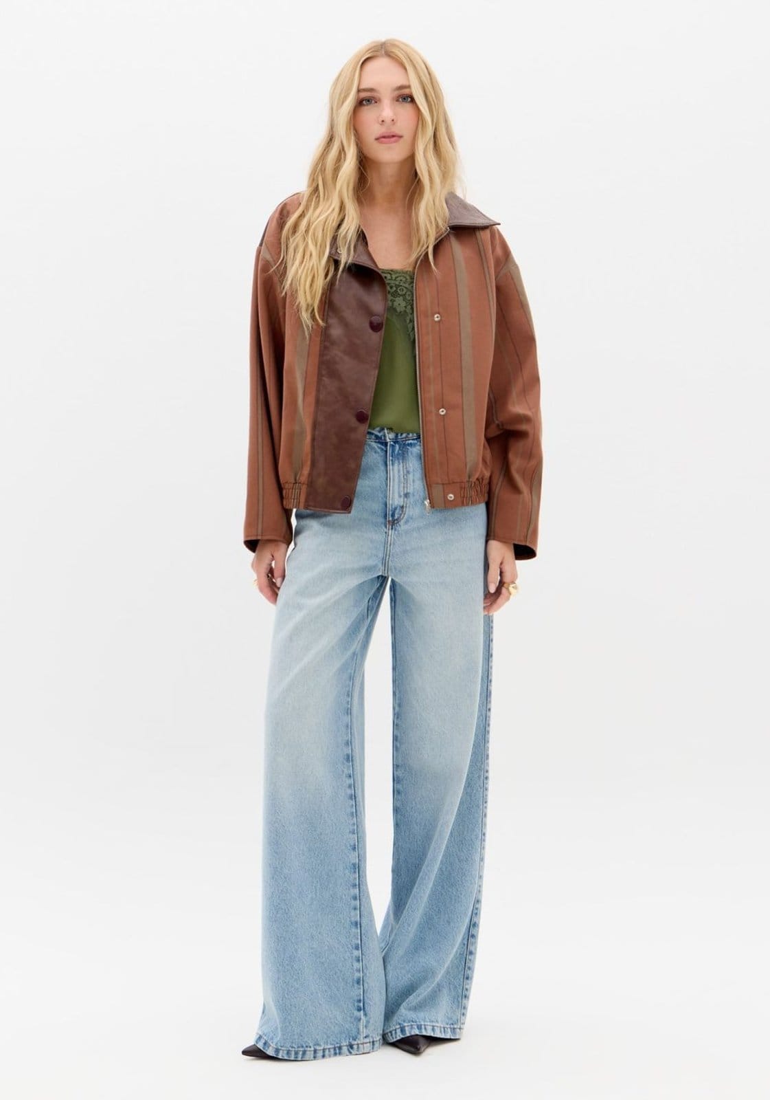 Calça Jeans Wide Leg Cintura Alta