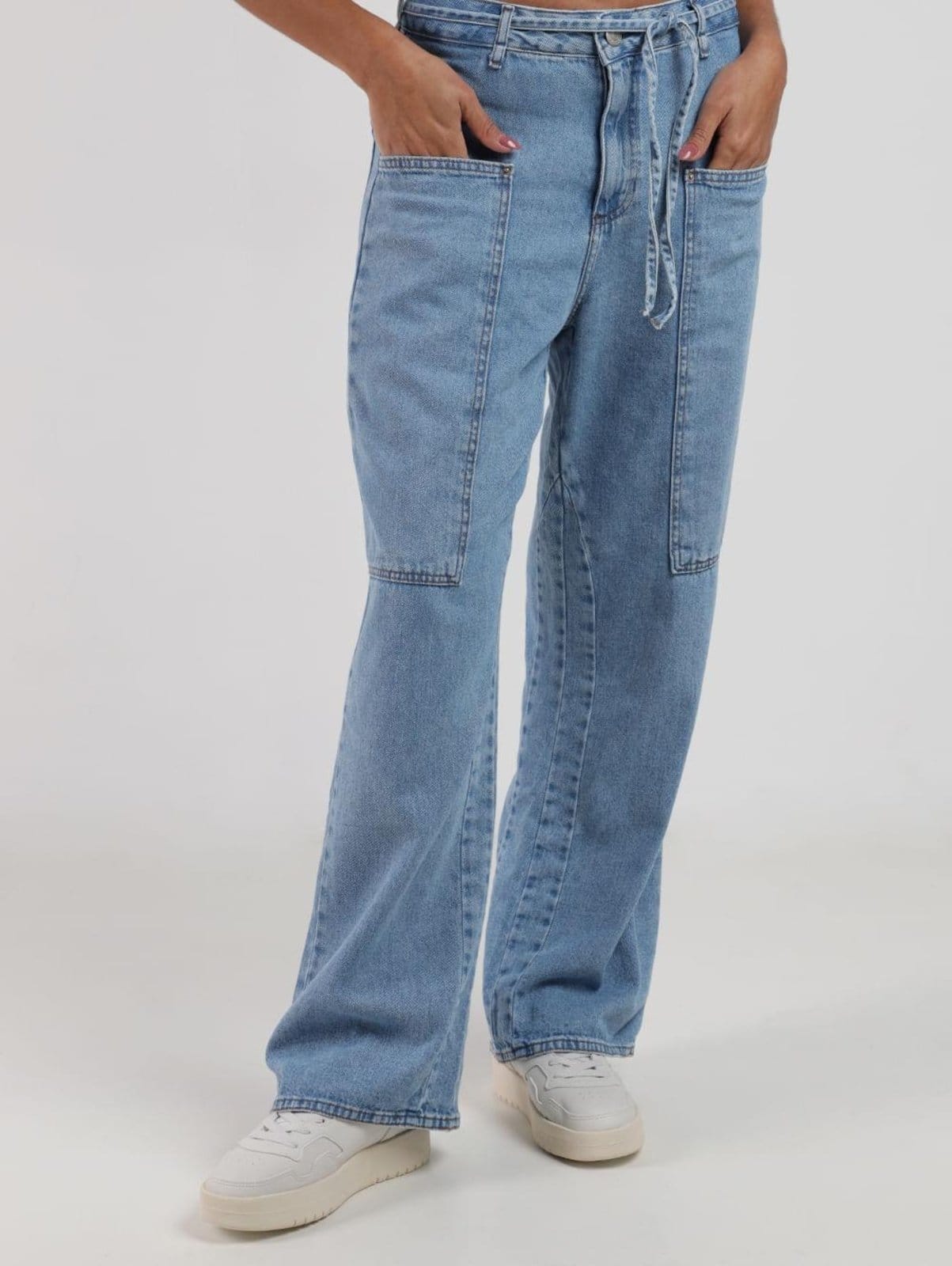 Calça Jeans Bolsos Amplos Autentique Feminina