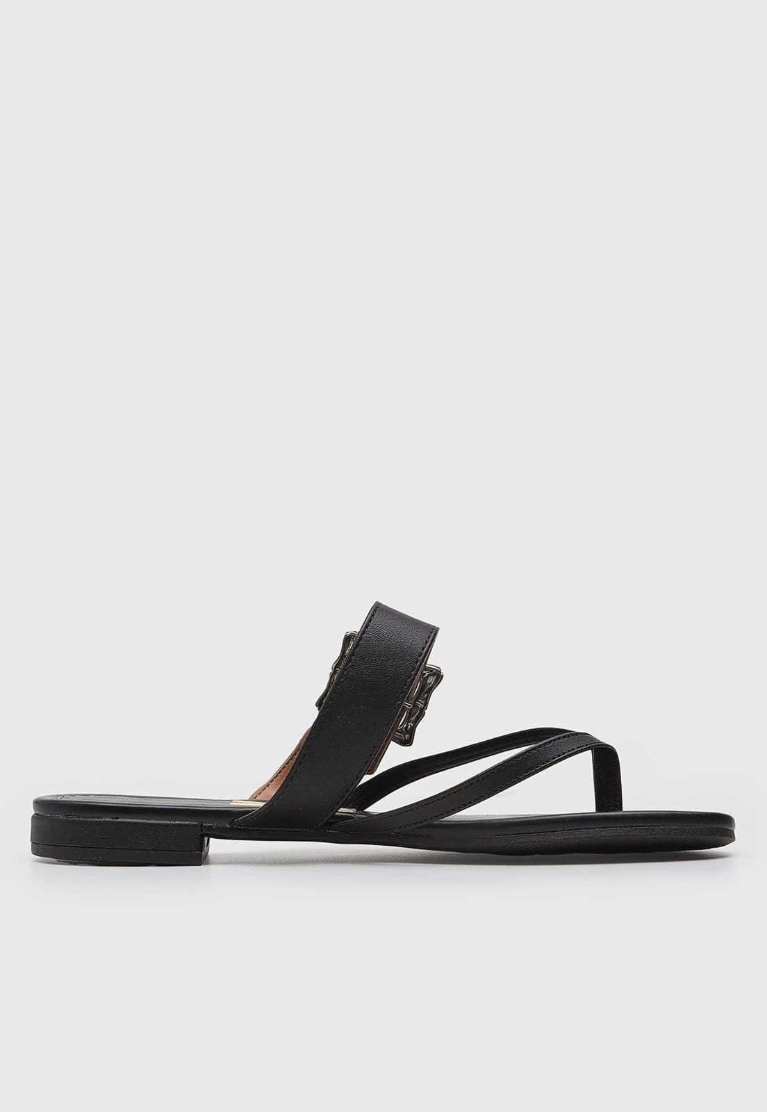 Vista 2 Rasteira Feminina Vizzano Fivela Preta VIZZANO preto