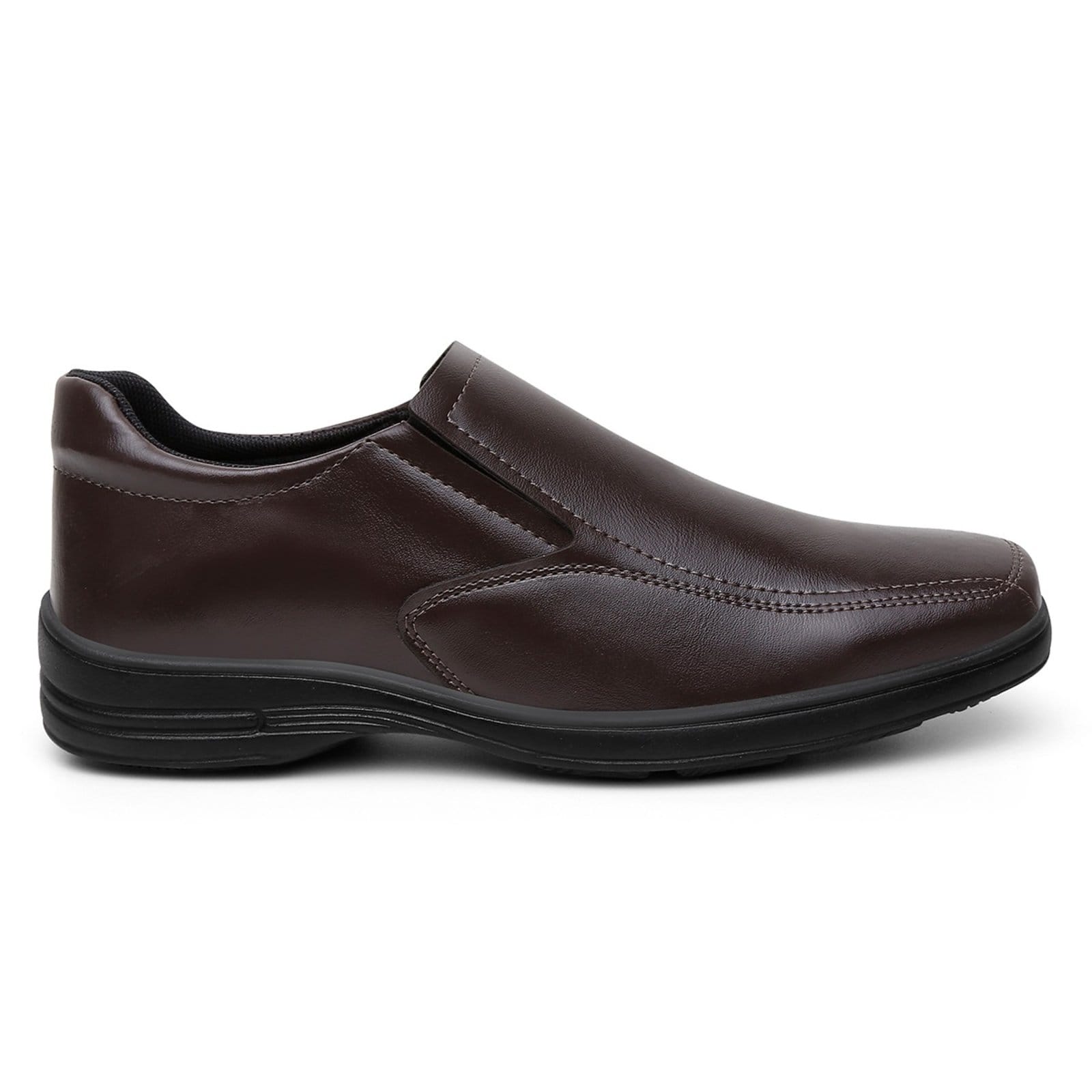 Vista 2 Sapato Masculino Social Veritimo Oxford Casual Mocassim Conforto Clássico Leve Veritimo café