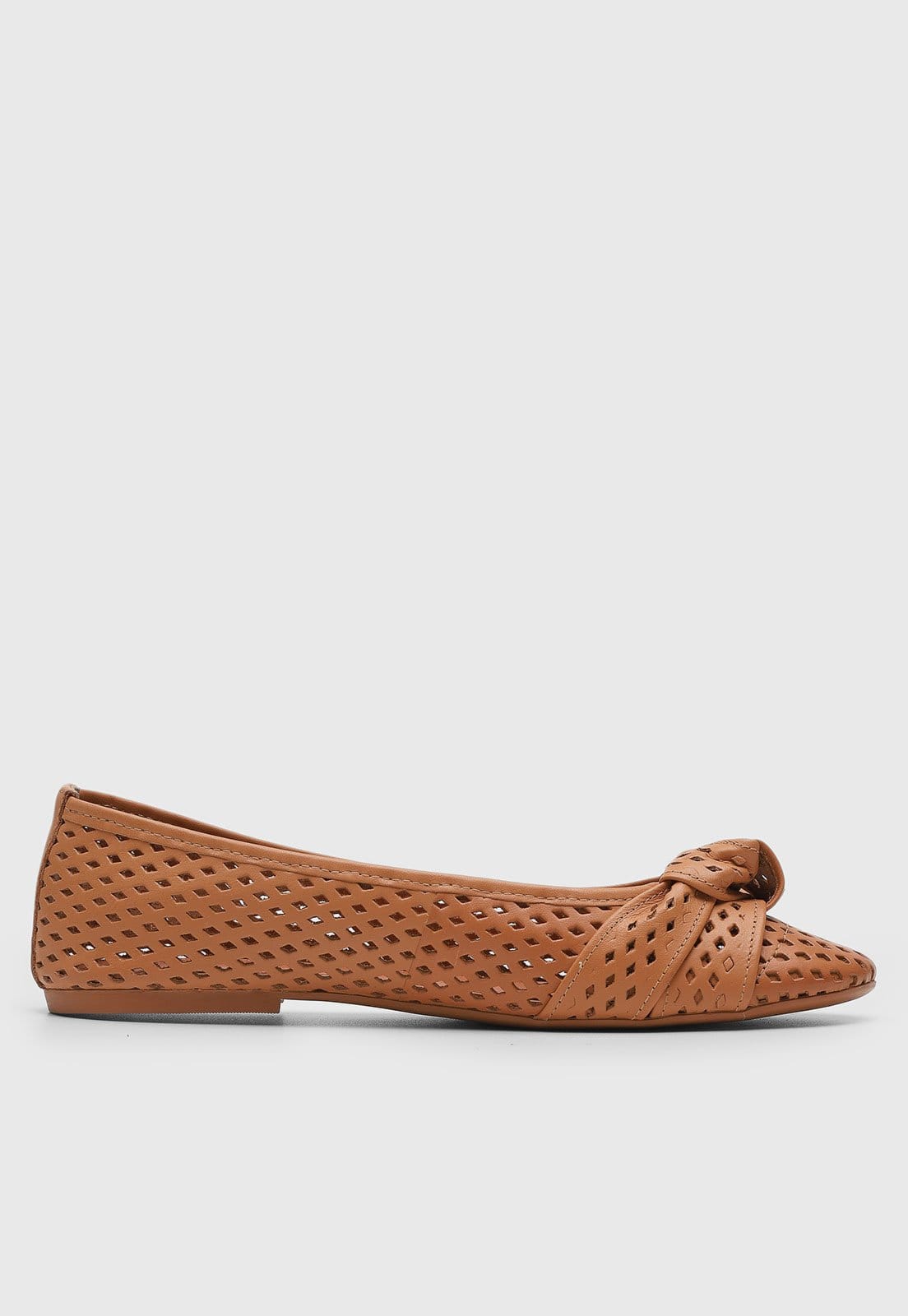 Vista 2 Sapatilha Feminina Santa Lolla Recortes Geométricos Santa Lolla caramelo