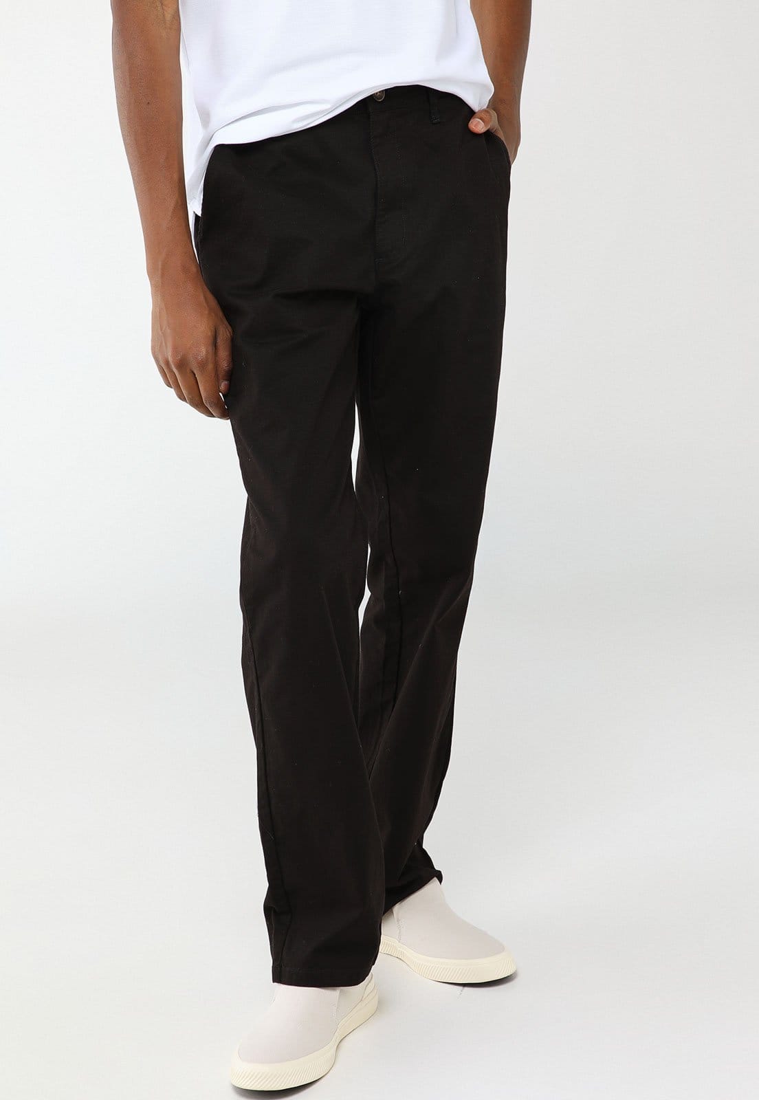 Calça Masculina Dudalina Alfaiataria Sarja Preta