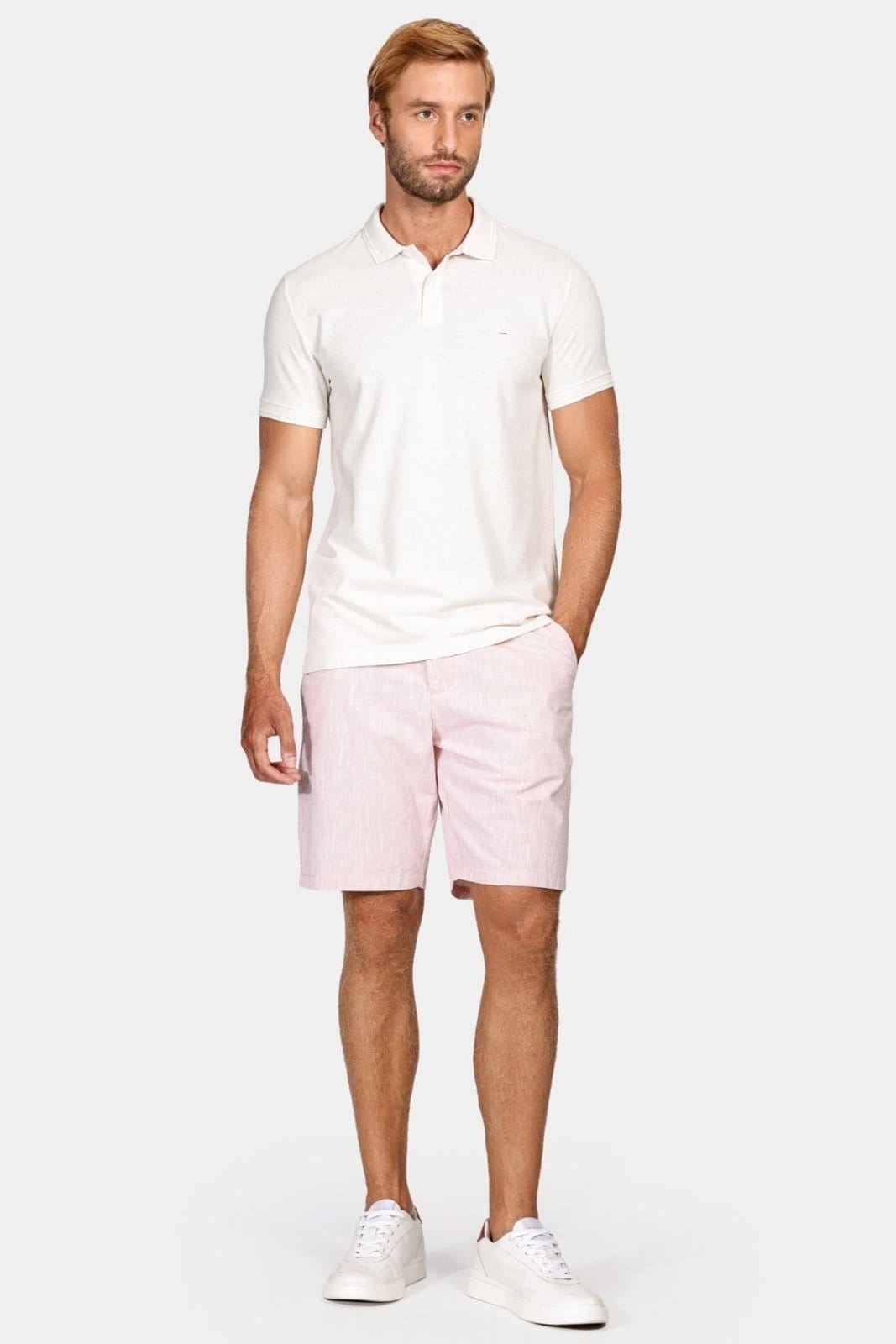 Vista 2 Bermuda Aramis Chino Flame Colors Salmão Aramis incolor