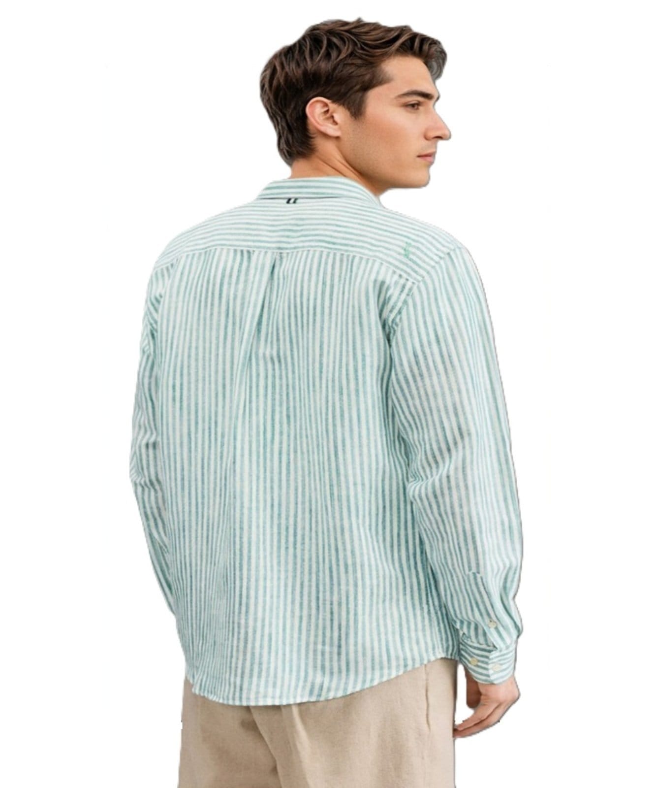 Vista 2 Camisa Manga Longa Linho Trancoso Reserva verde