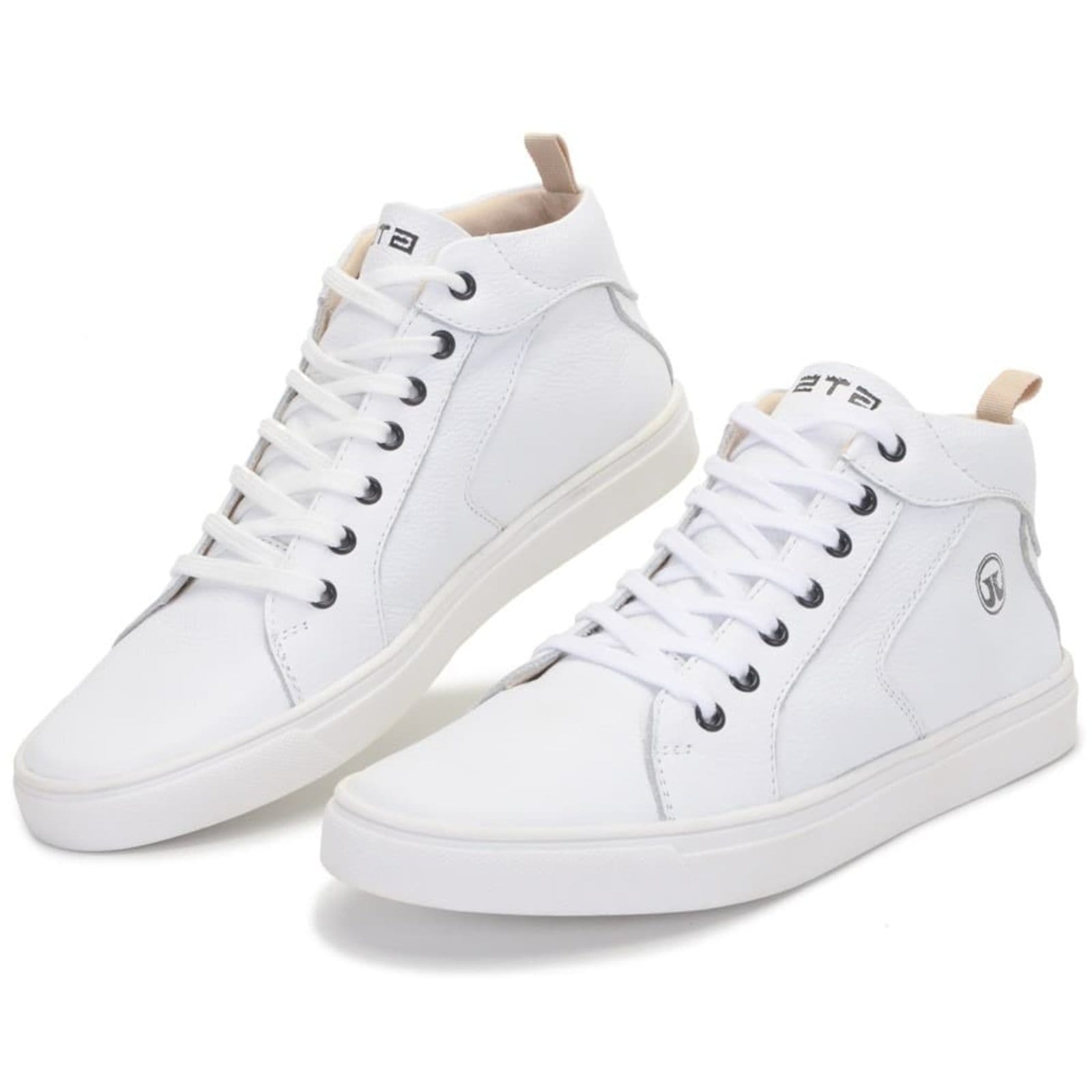 Vista 2 Tenis Masculino Casual de Couro Cano Alto Clube do Sapato de Franca DFT City Clube do Sapato de Franca branco