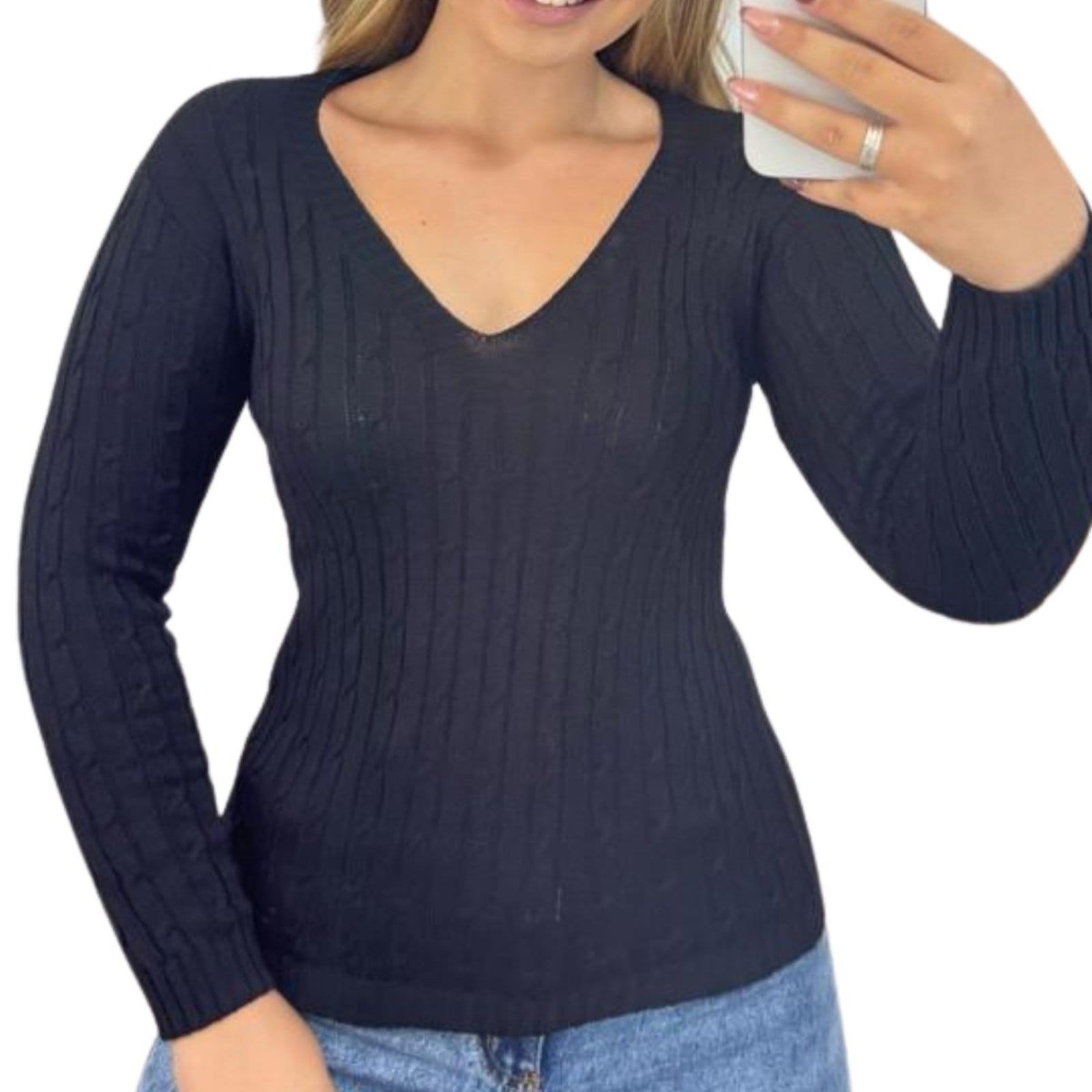 Blusa Suéter Feminino Industrie de Tricô Manga Longa - 2