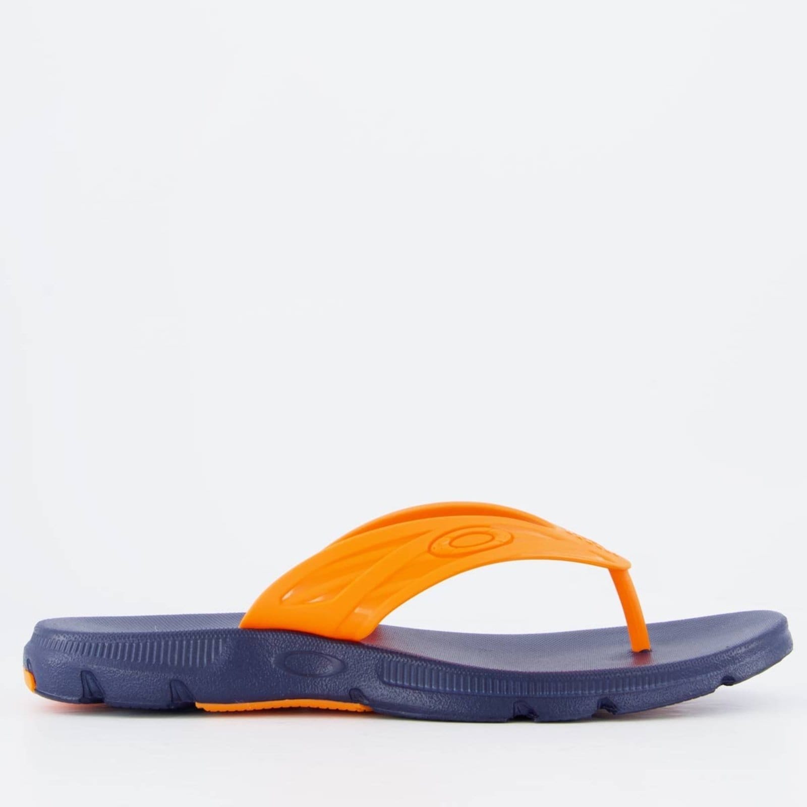 Vista 2 Chinelo Oakley Raptor e Laranja Oakley preto